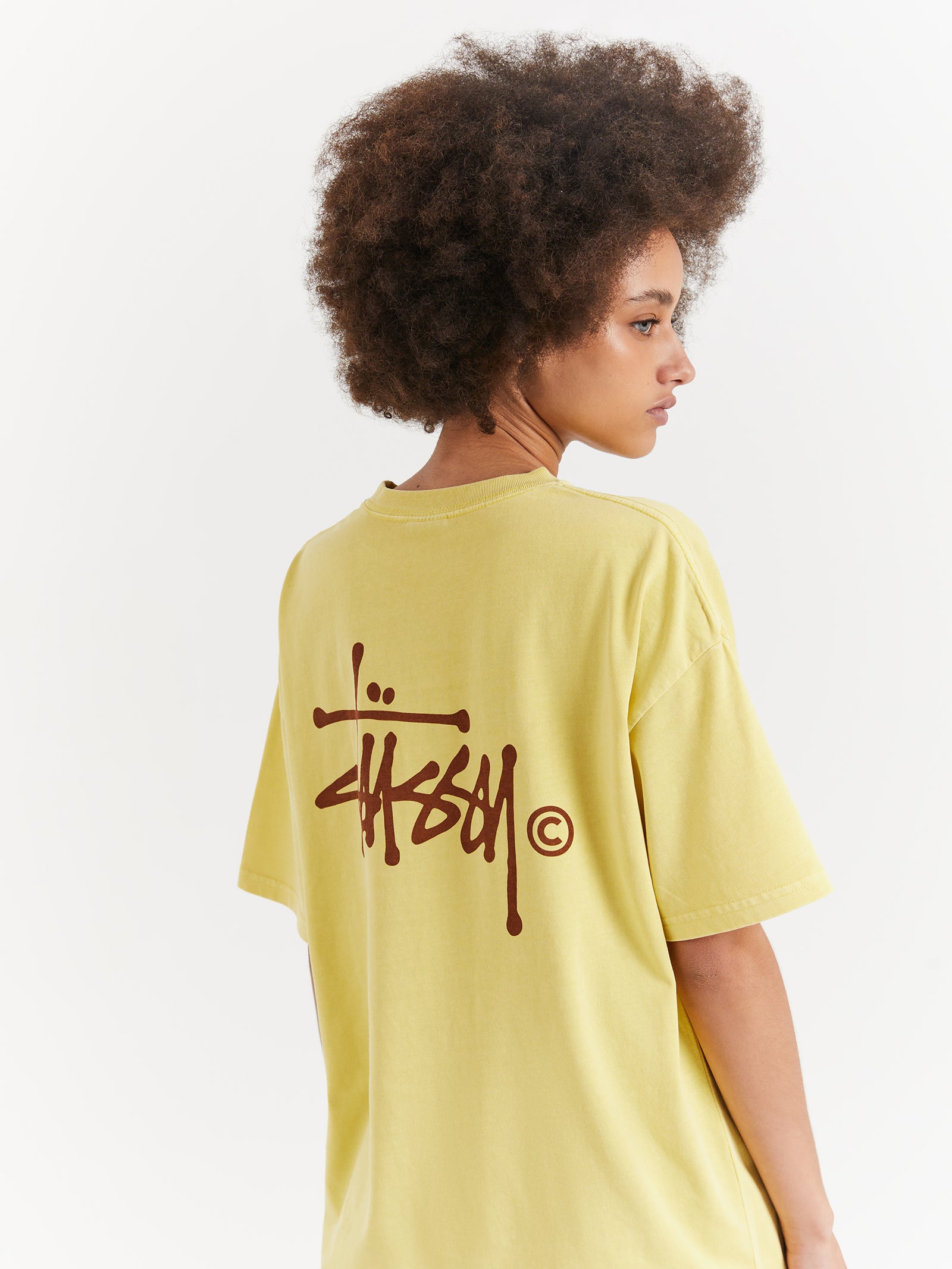 Graffiti Pigment Relaxed T-Shirt in Butter