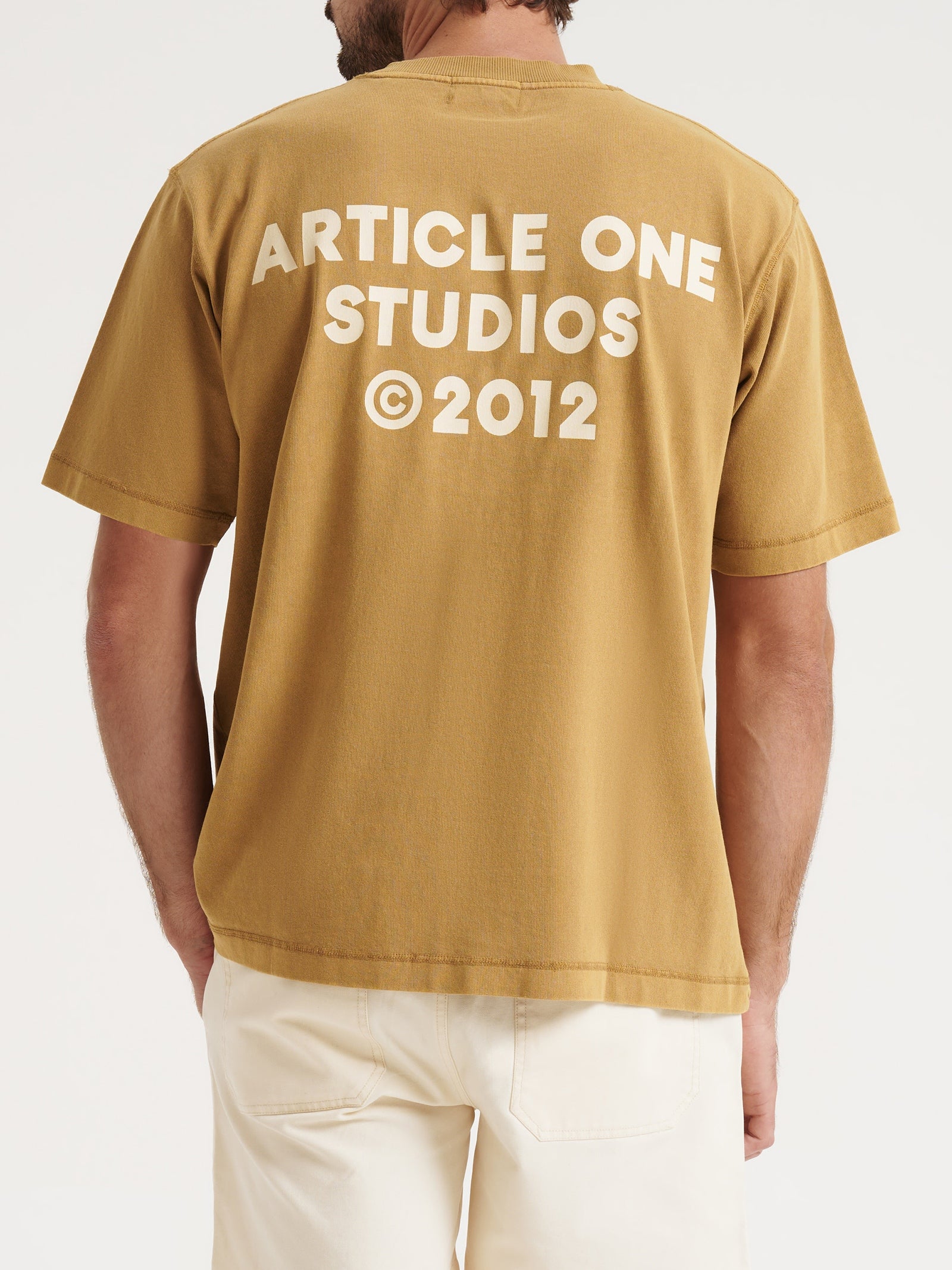 Studio Logo T-Shirt in Flax