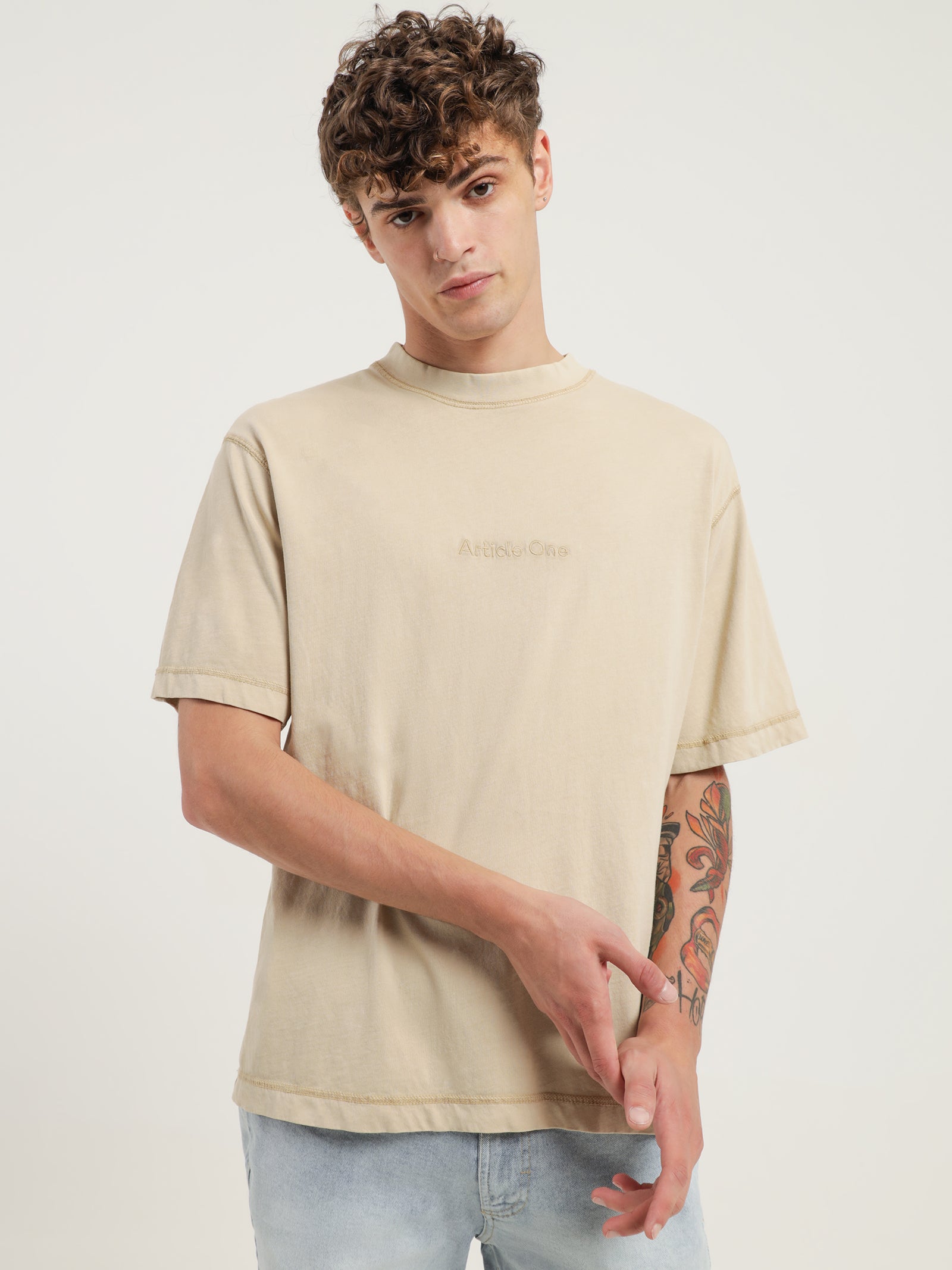 Tonal Logo T-Shirt in Honey