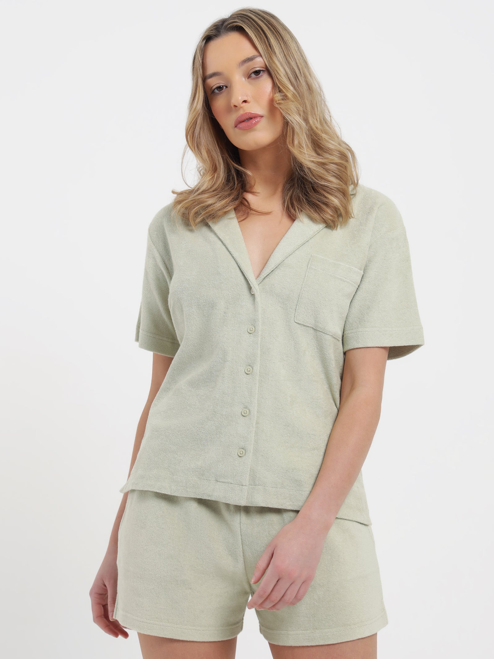 Inka Terry Shirt in Eucalyptus