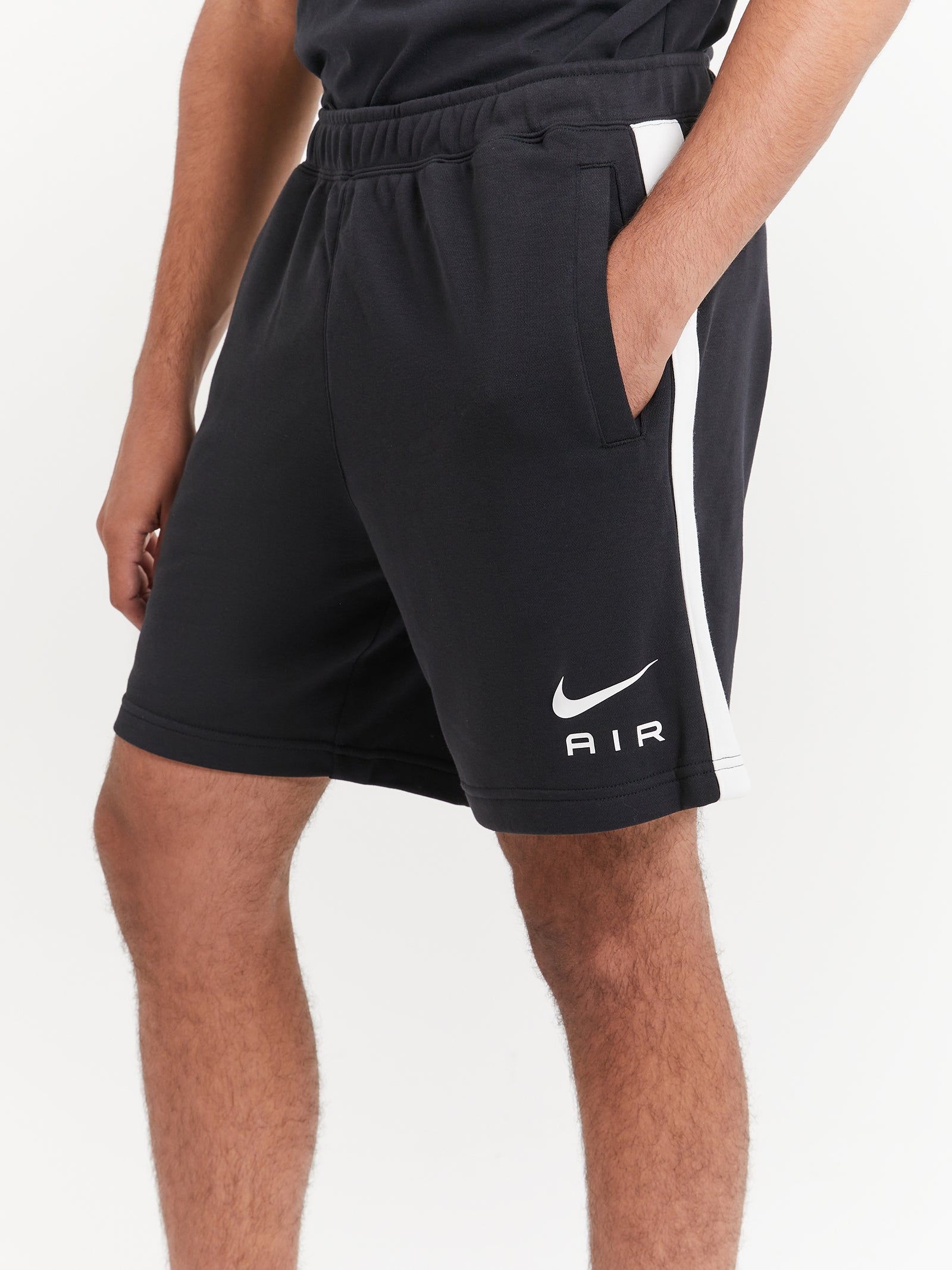 Nike Air French Terry Shorts in Black & Summit White