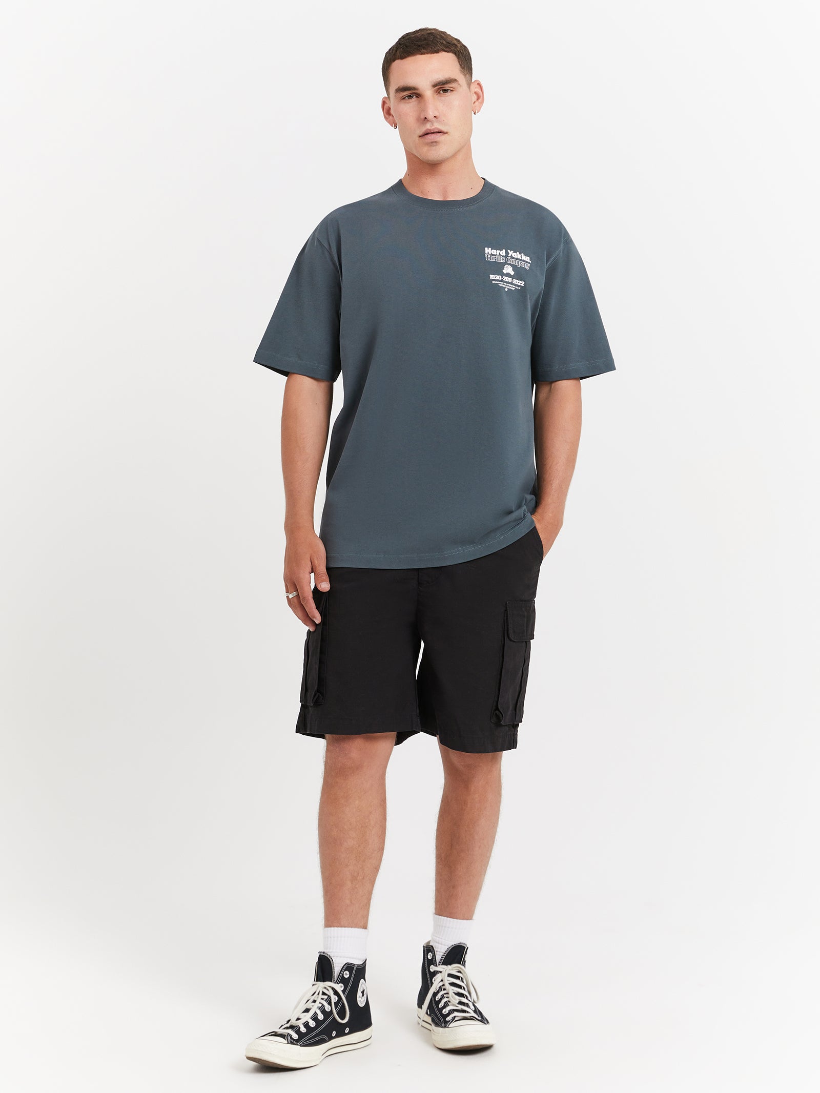 Century Slacker Cargo Shorts in Black