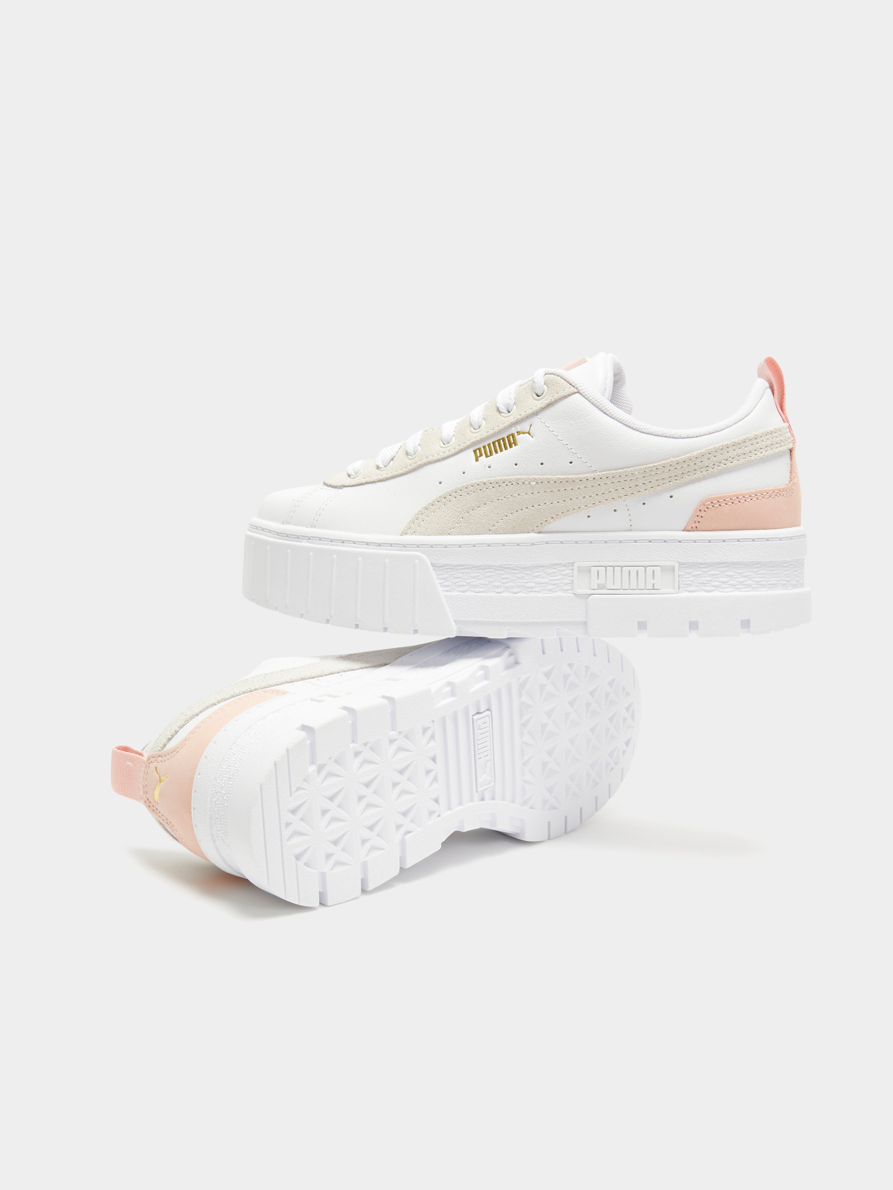 Womens Mayze Gentle Sneakers in White & Rose