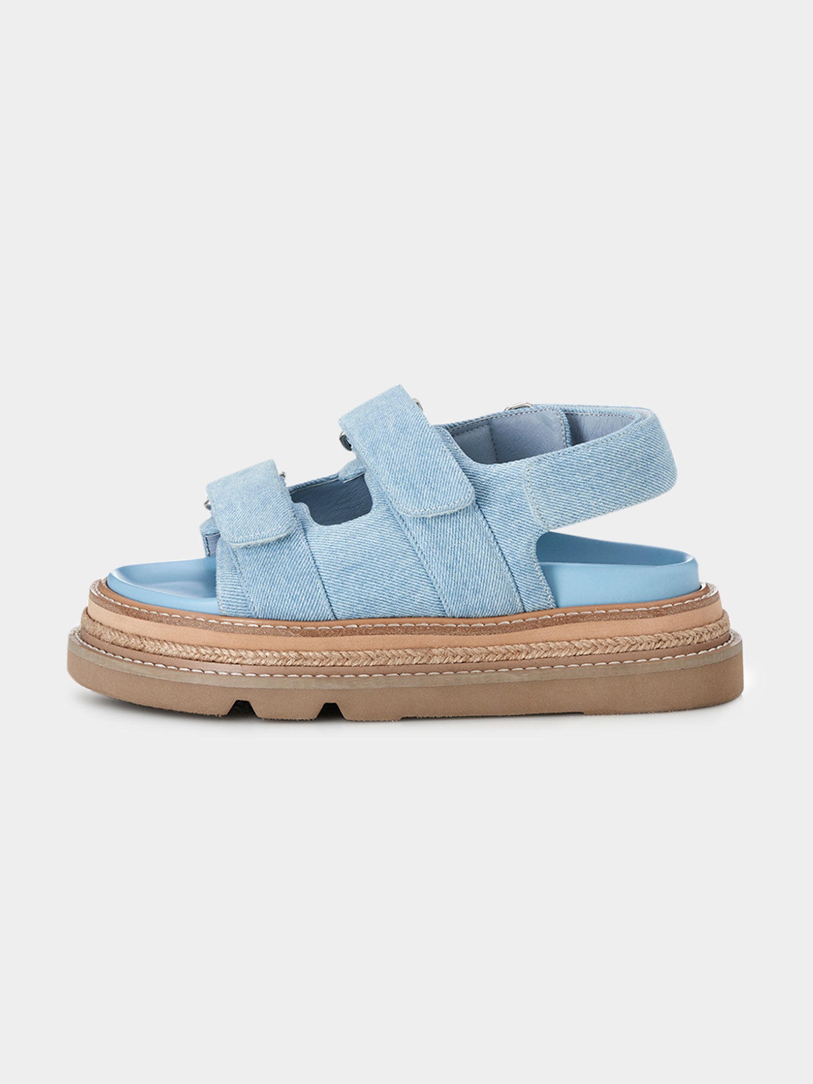 Veda Sandals in Light Denim