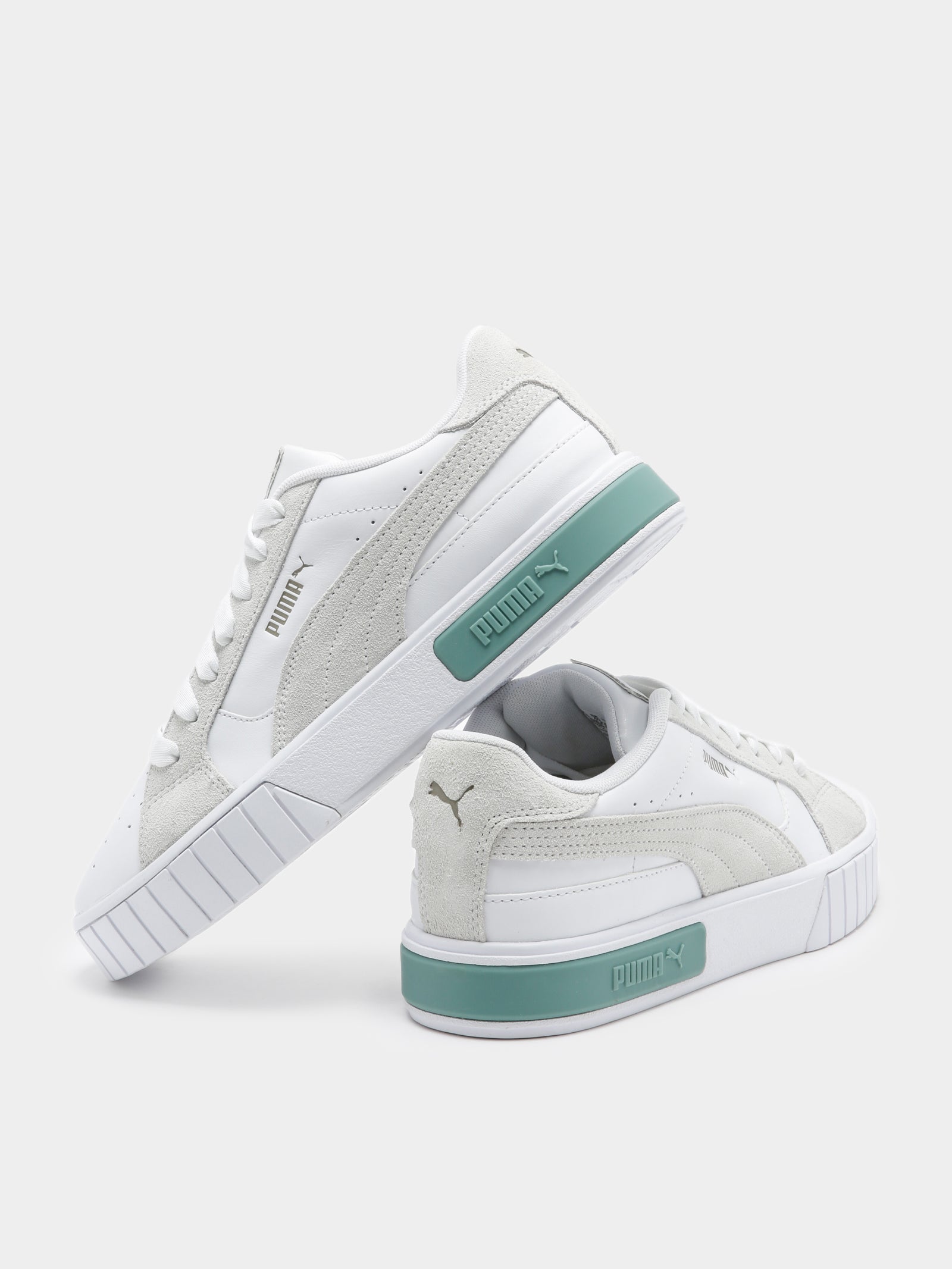 Womens Cali Star Mix Sneakers in White & Adriatic