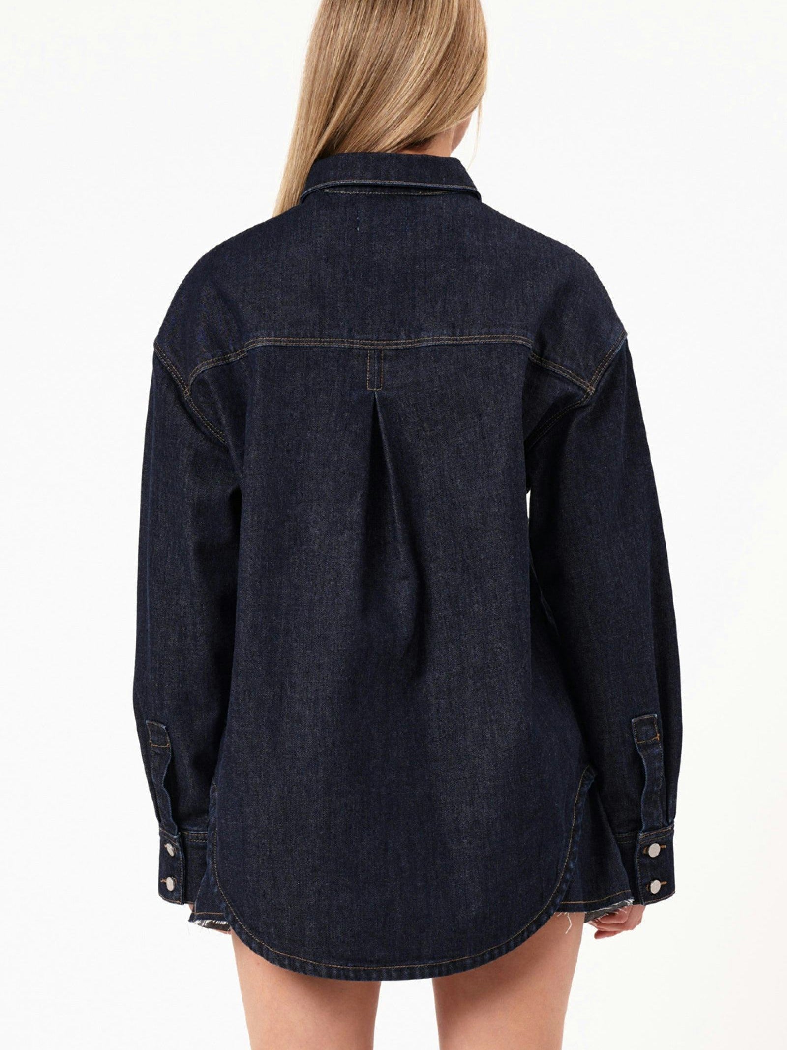 Denim Shacket Lila