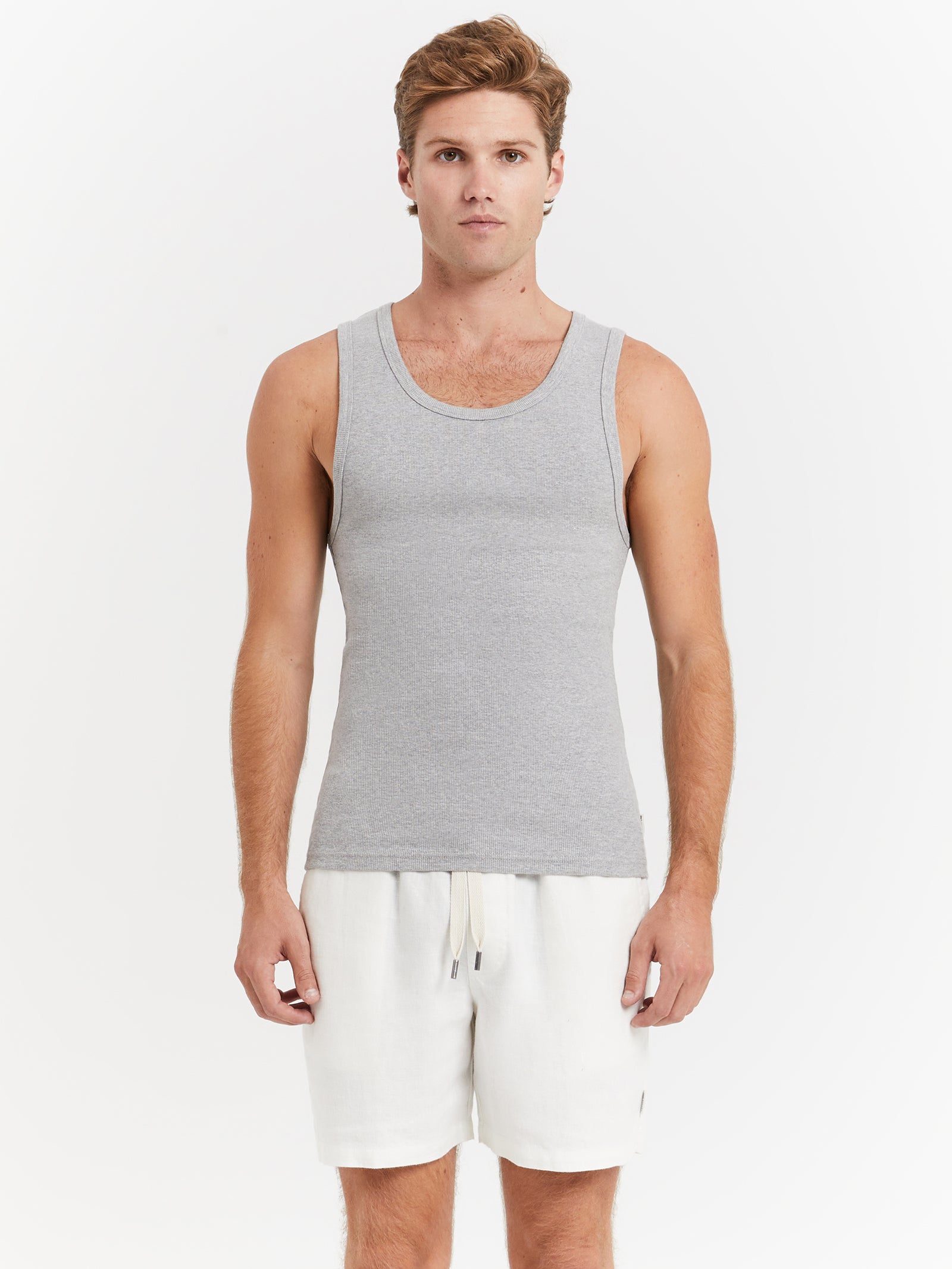 Classic Singlet in Grey Marle