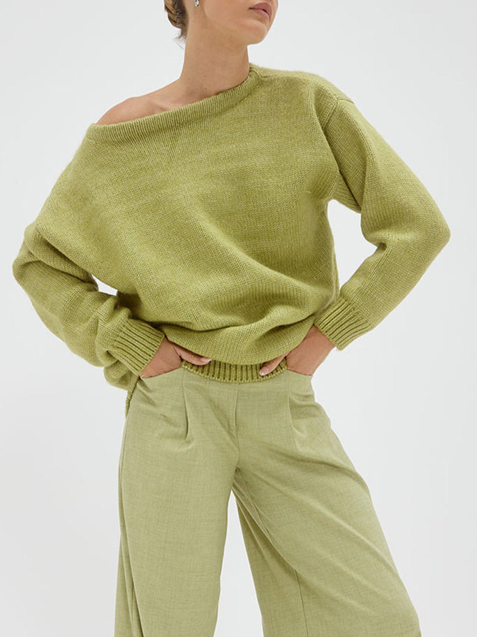 Sare Slouch Sweater in Aloe