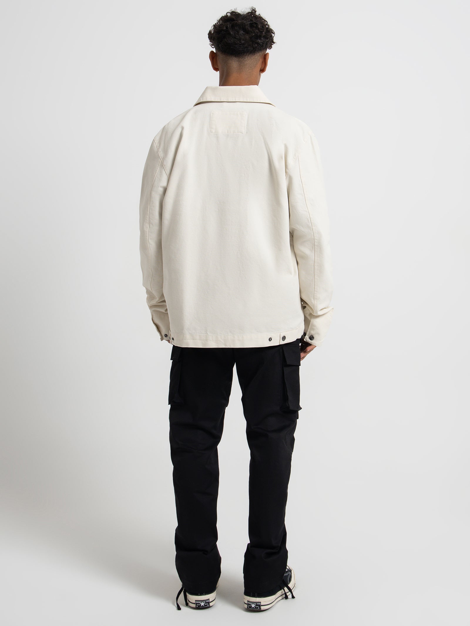 Workwear Stone Washed Peoria Jacket in Bone White