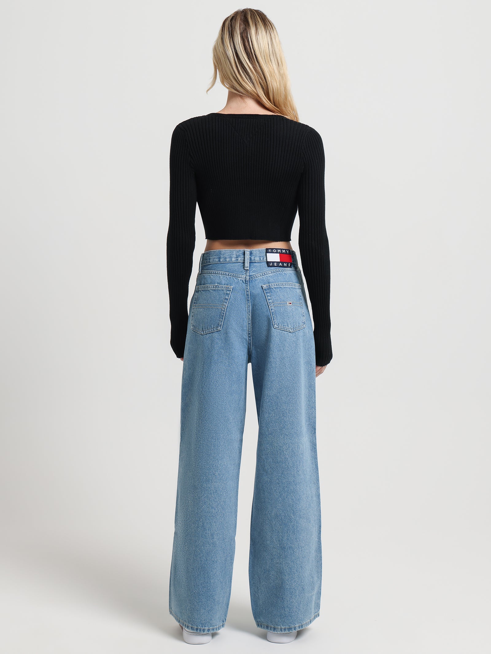 Claire High Rise Wide Leg Jeans in Denim Light