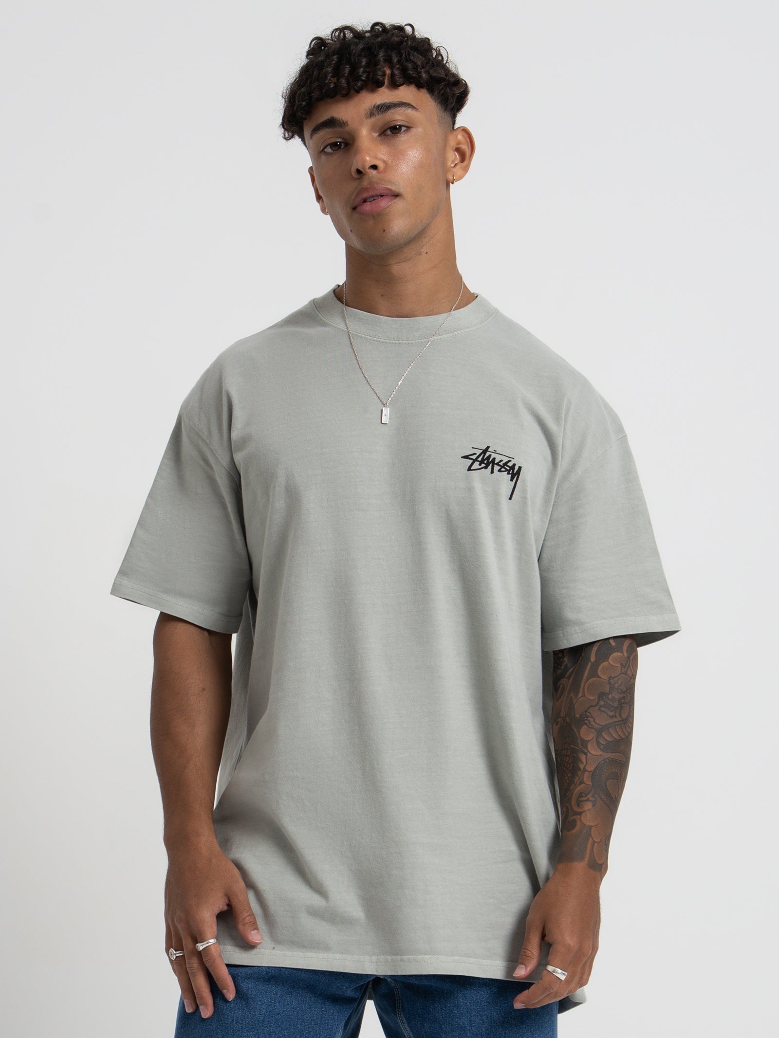 House of Cards Short Sleeve T-Shirt in Pigment Stone Grey