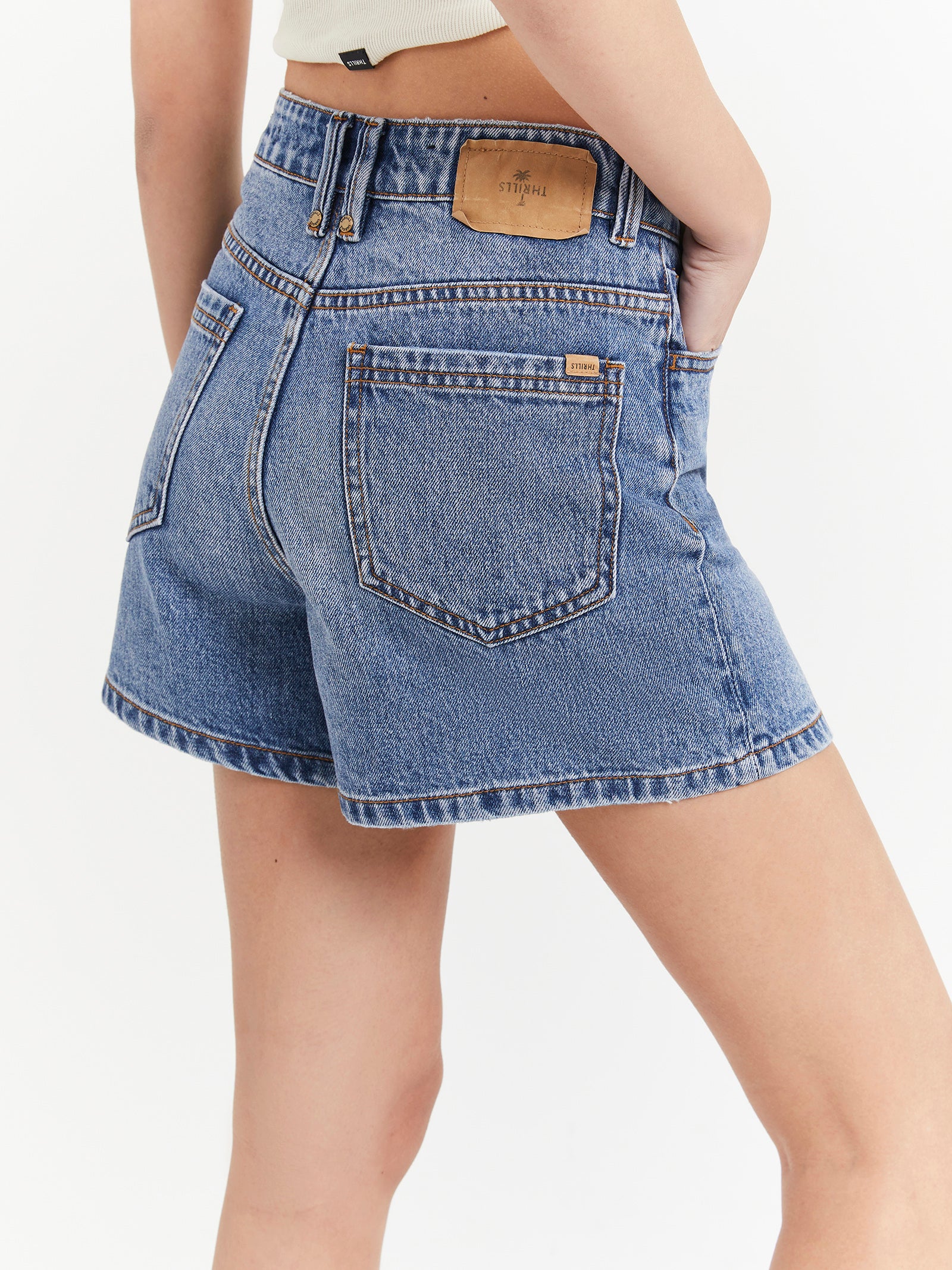 Erica Shorts in Weathered Blue