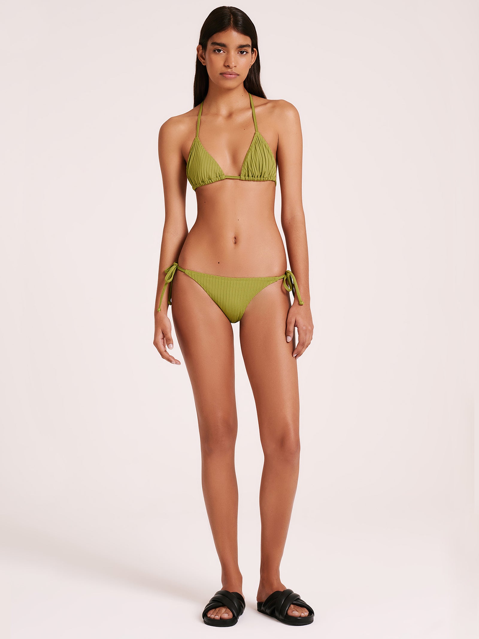 Classic Triangle Bikini Top in Grass