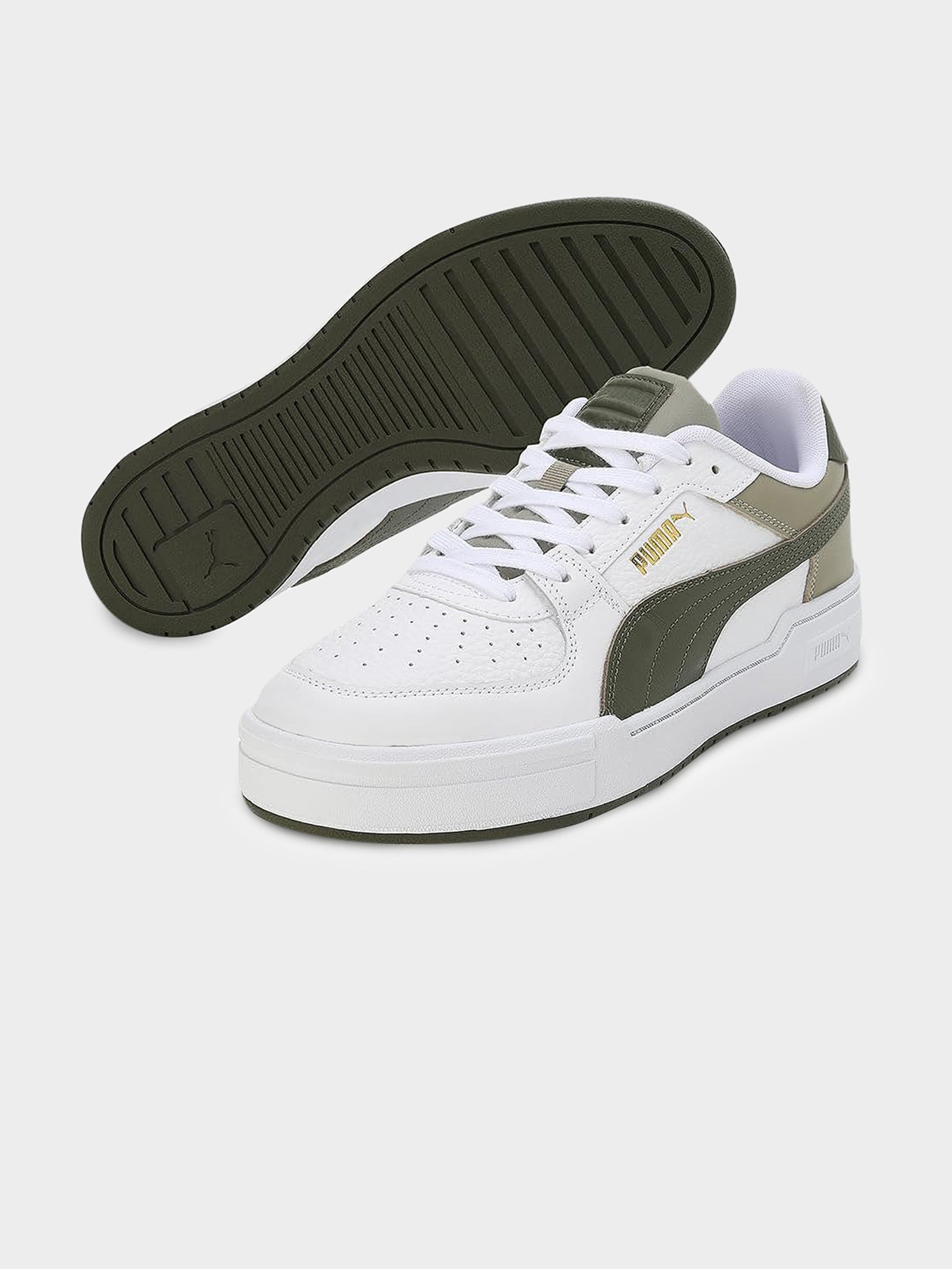 Unisex CA Pro Classic Sneakers in White & Khaki