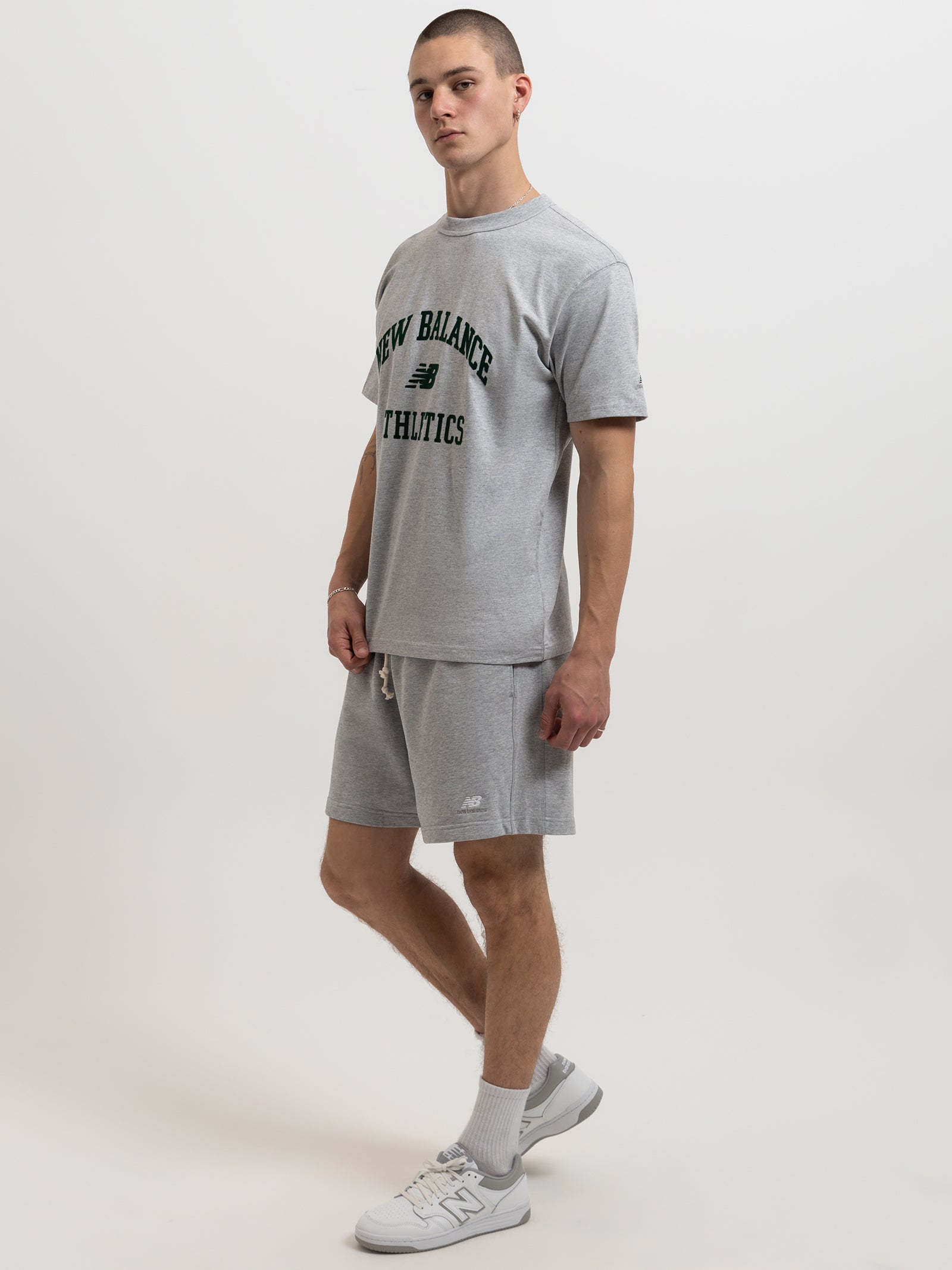 Athletics Remastered French Terry Shorts in Grey