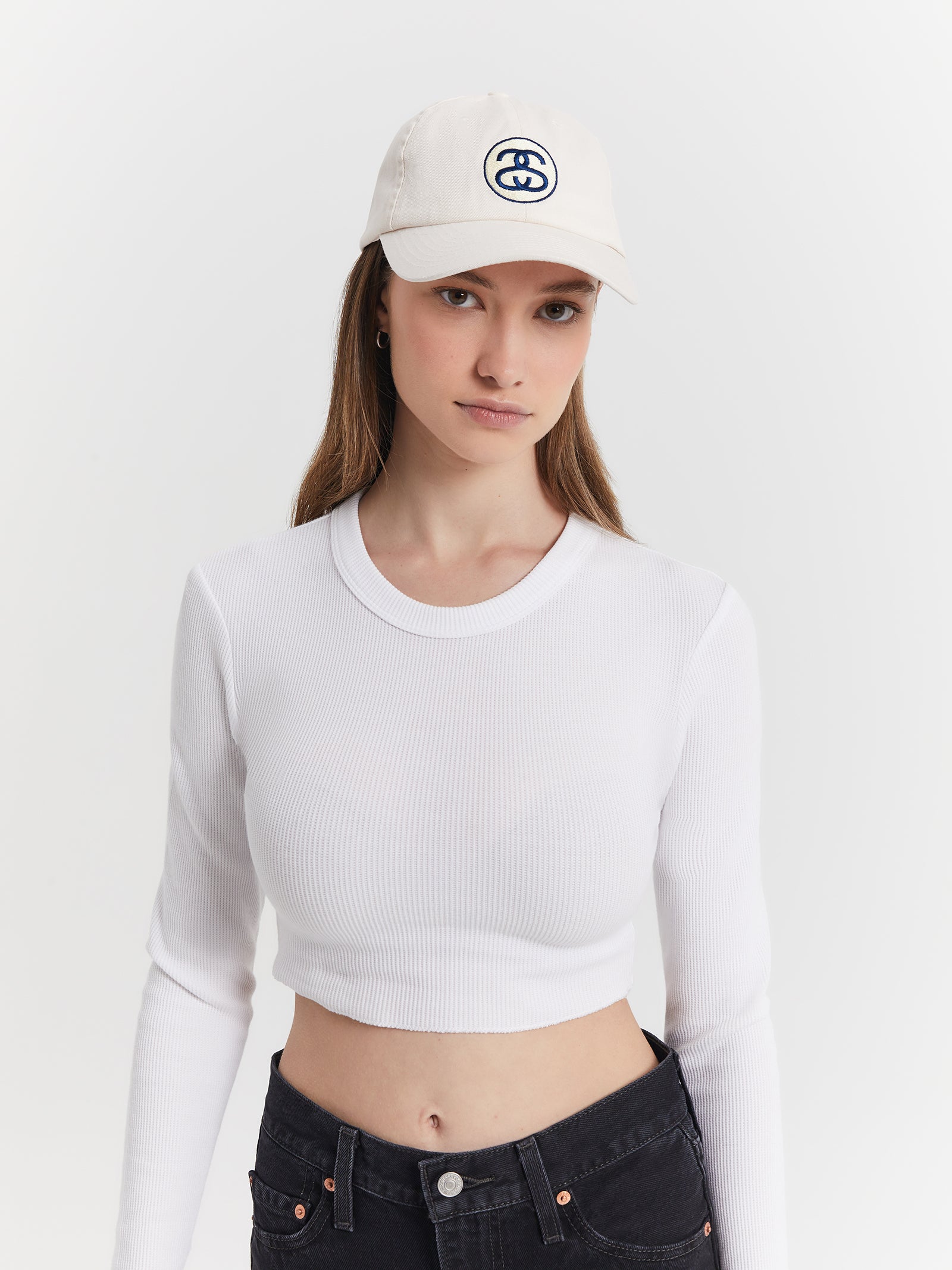 Solid SS Link Low Pro Cap in Washed White