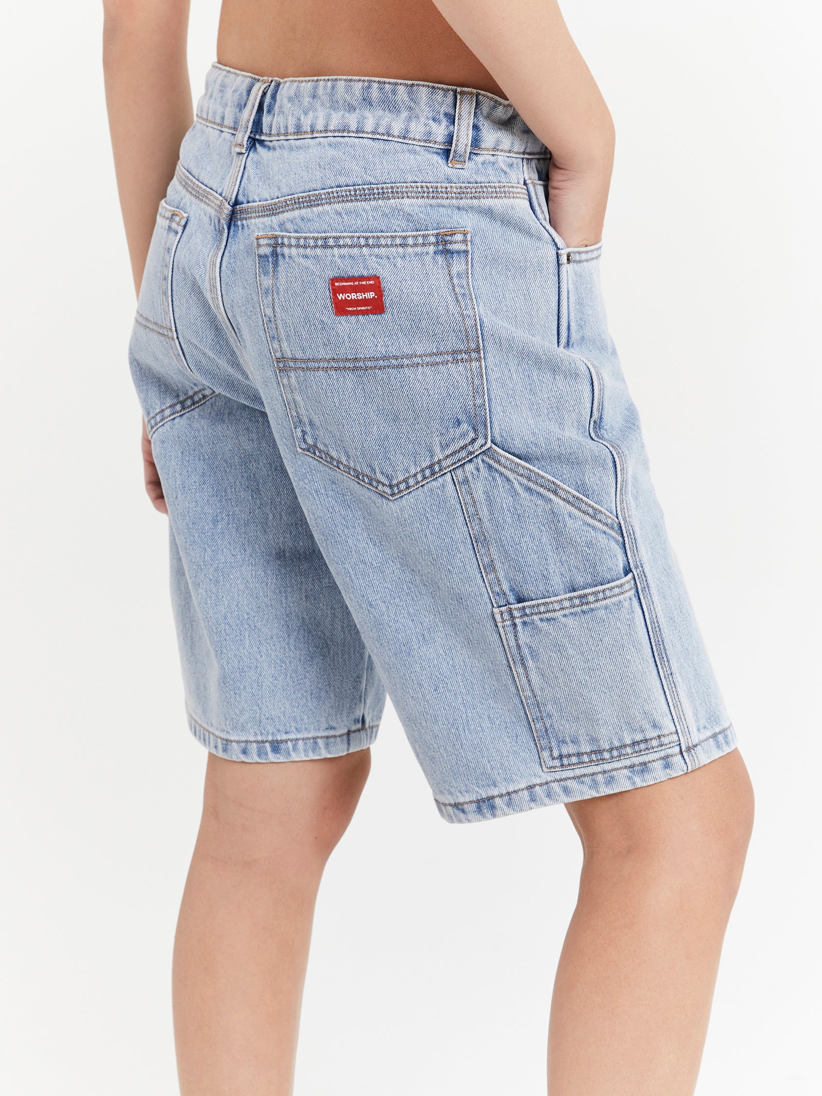 Carpenter Shorts in Worn Blue