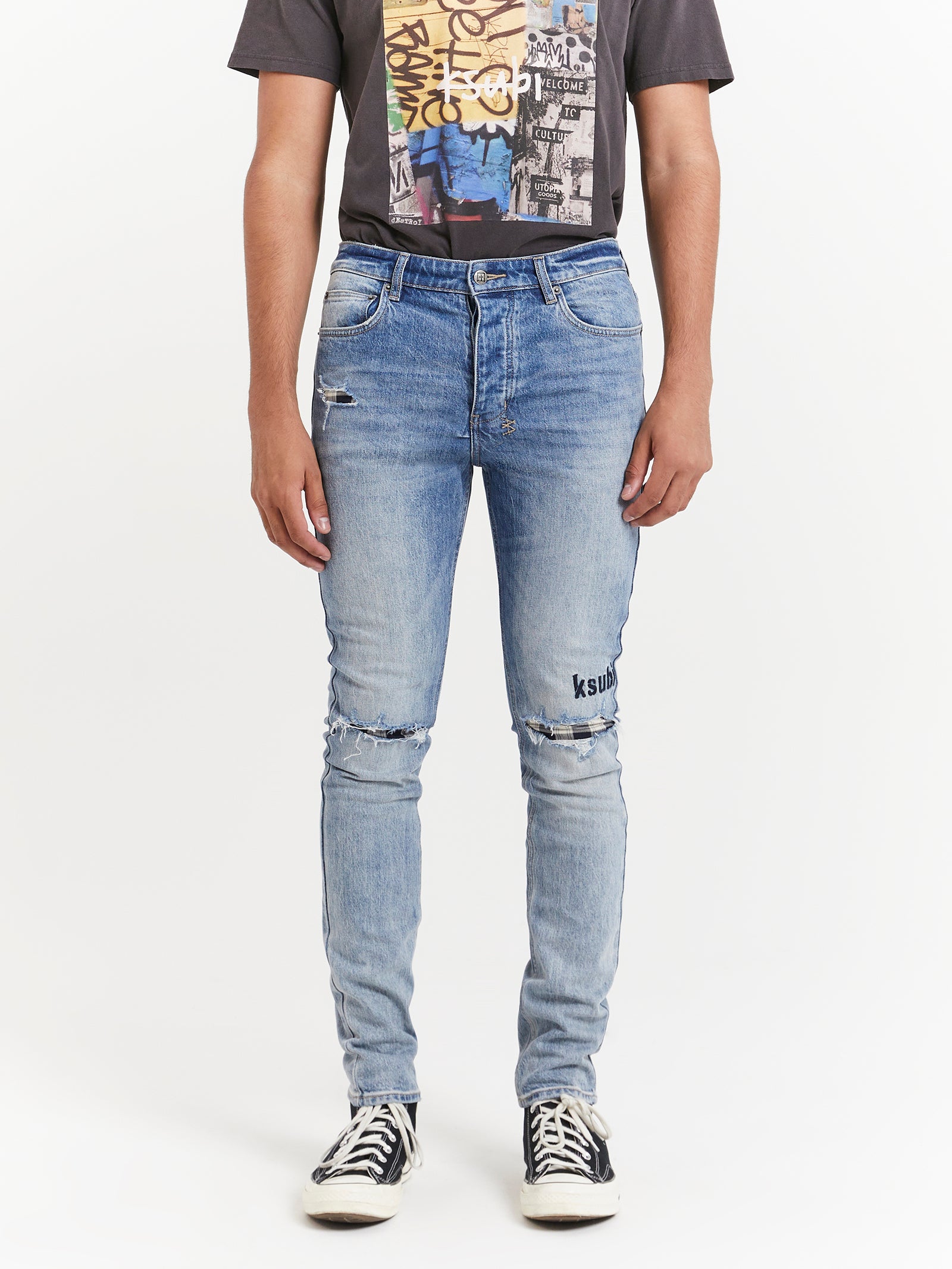 Chitch Self Repair Jeans in Denim