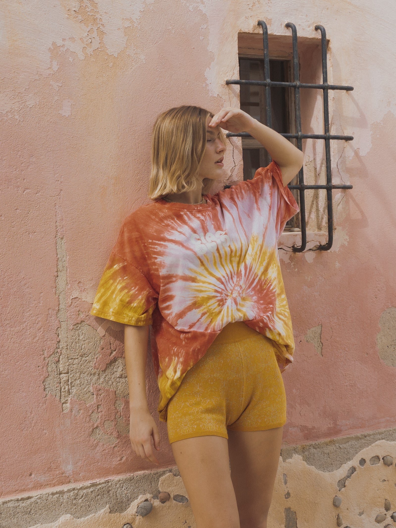 CCV Tie Dye T-Shirt in Red & Yellow