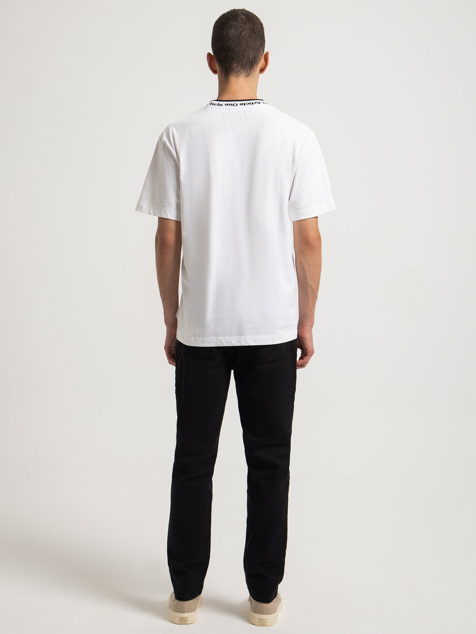 Rib Logo T-Shirt in White