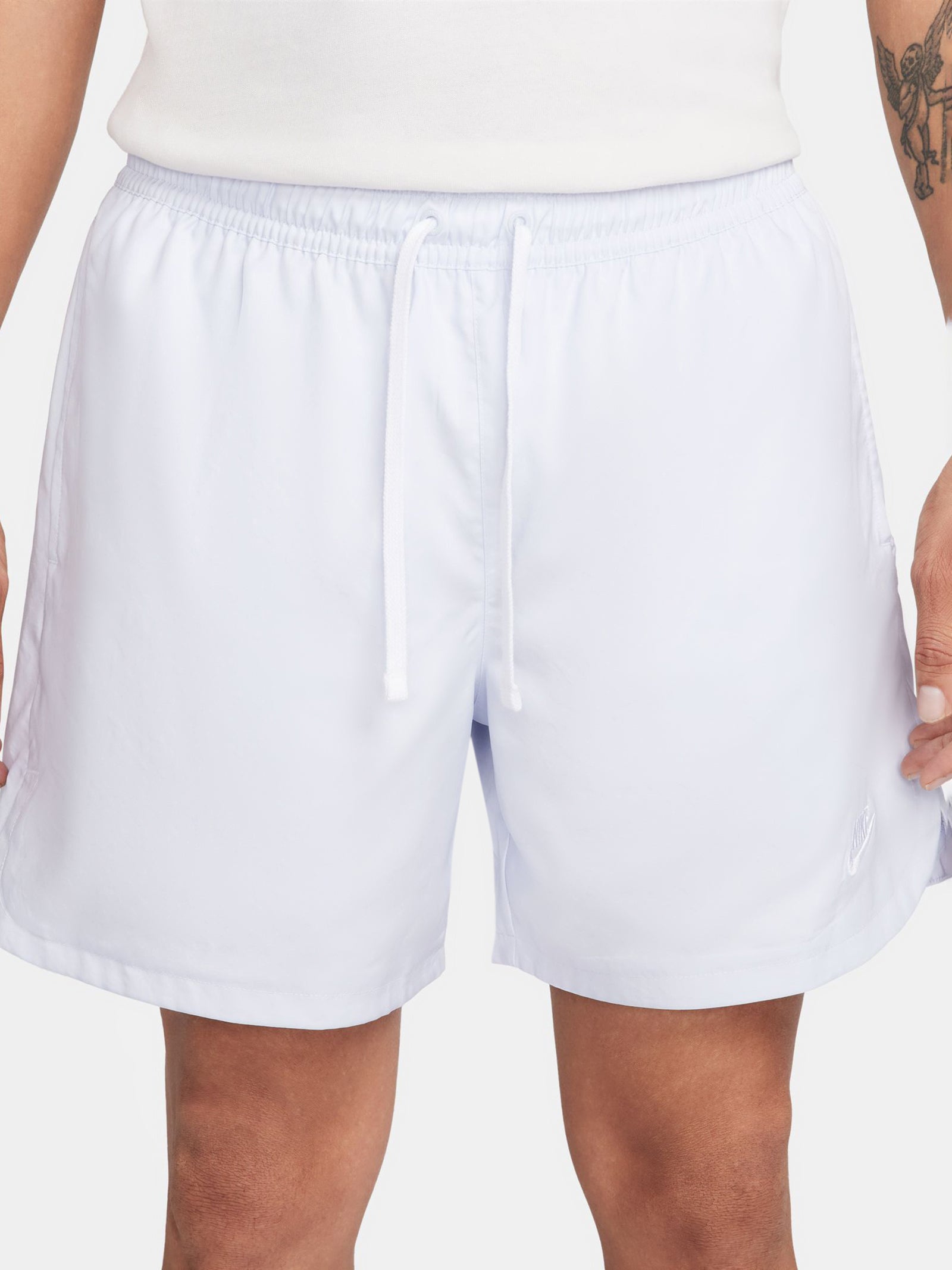 Club Woven Lined Flow Shorts in Football Grey & White