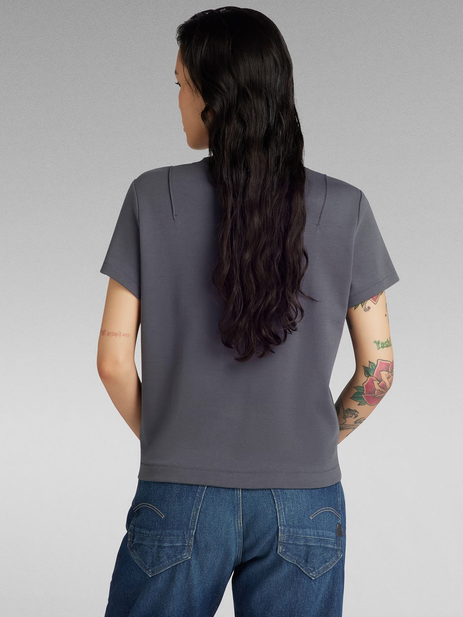 Pintucked Tapered T-Shirt