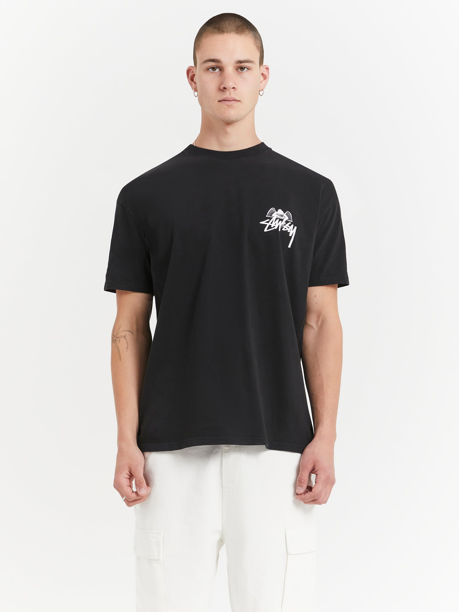 Angel Heavyweight Short Sleeve T-Shirt in Pigment Black