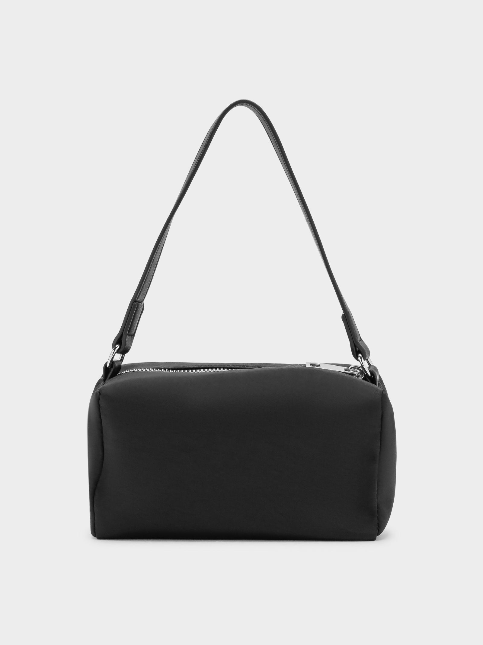 Delta Mini Shoulder Bag in Black & Silver