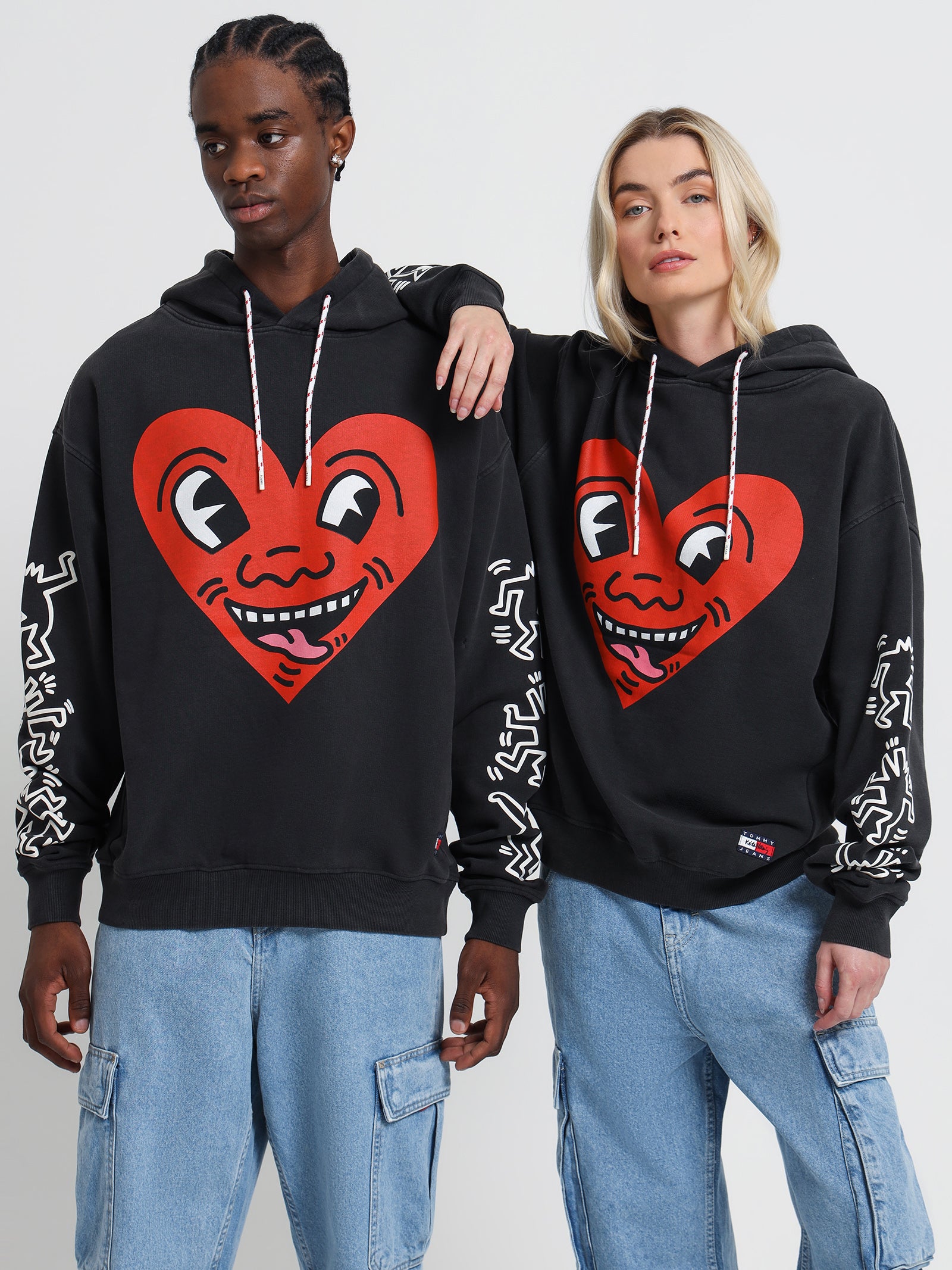 Keith Haring Hoodie in Black