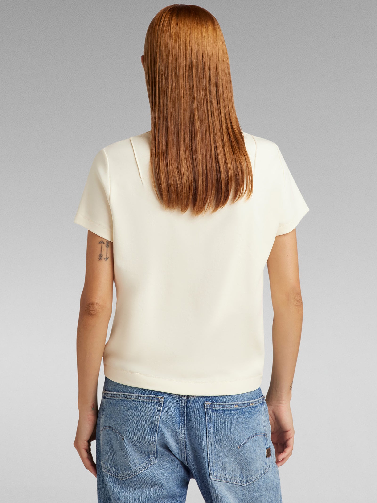 Pintucked Tapered T-Shirt