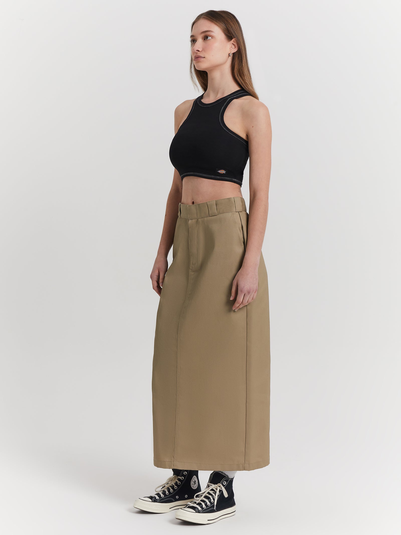 874 Midi Skirt in Khaki