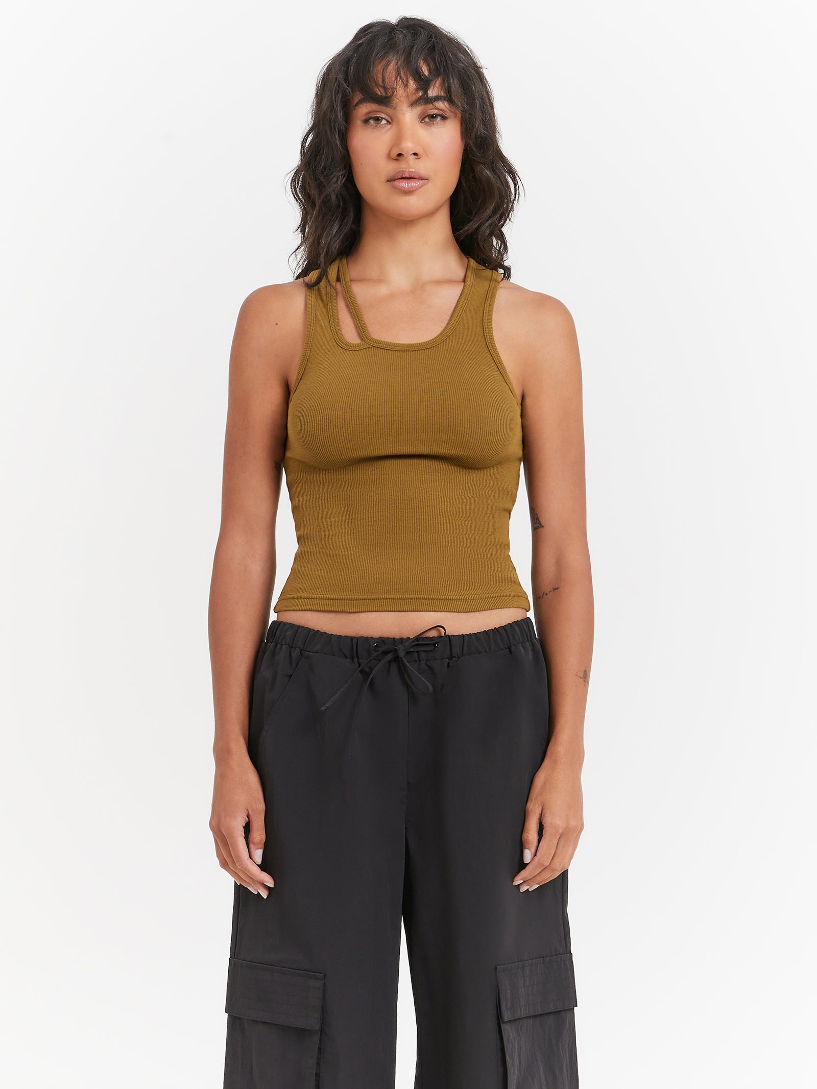 Paris Tank Top in Olive