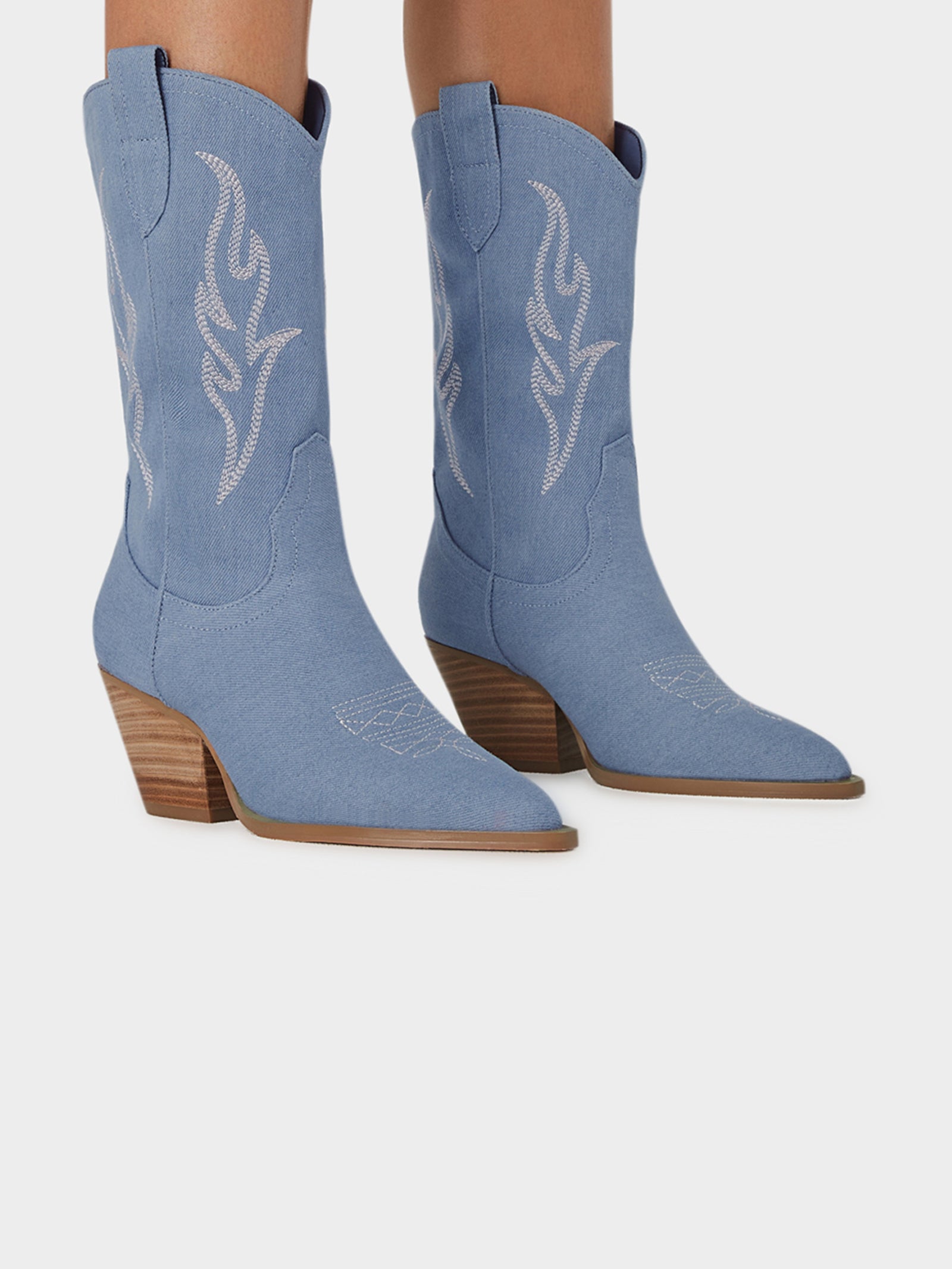 Asha Boots in Blue Denim