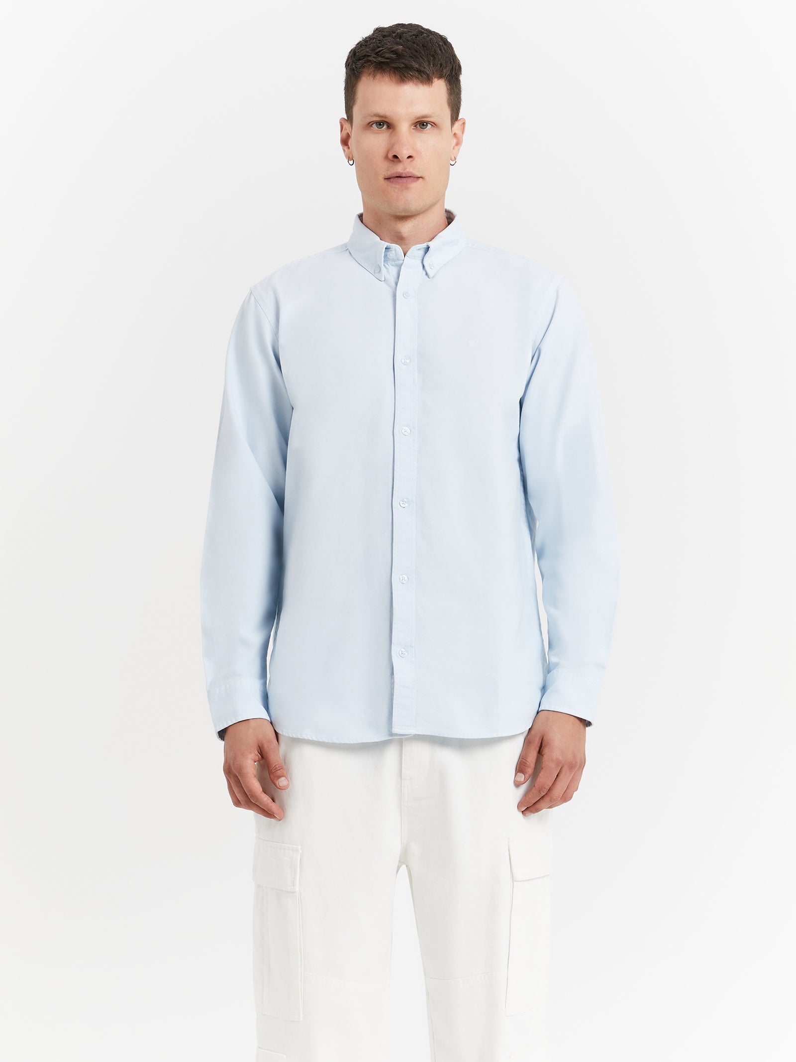 Long Sleeve Bolton Shirt in Icarus Blue