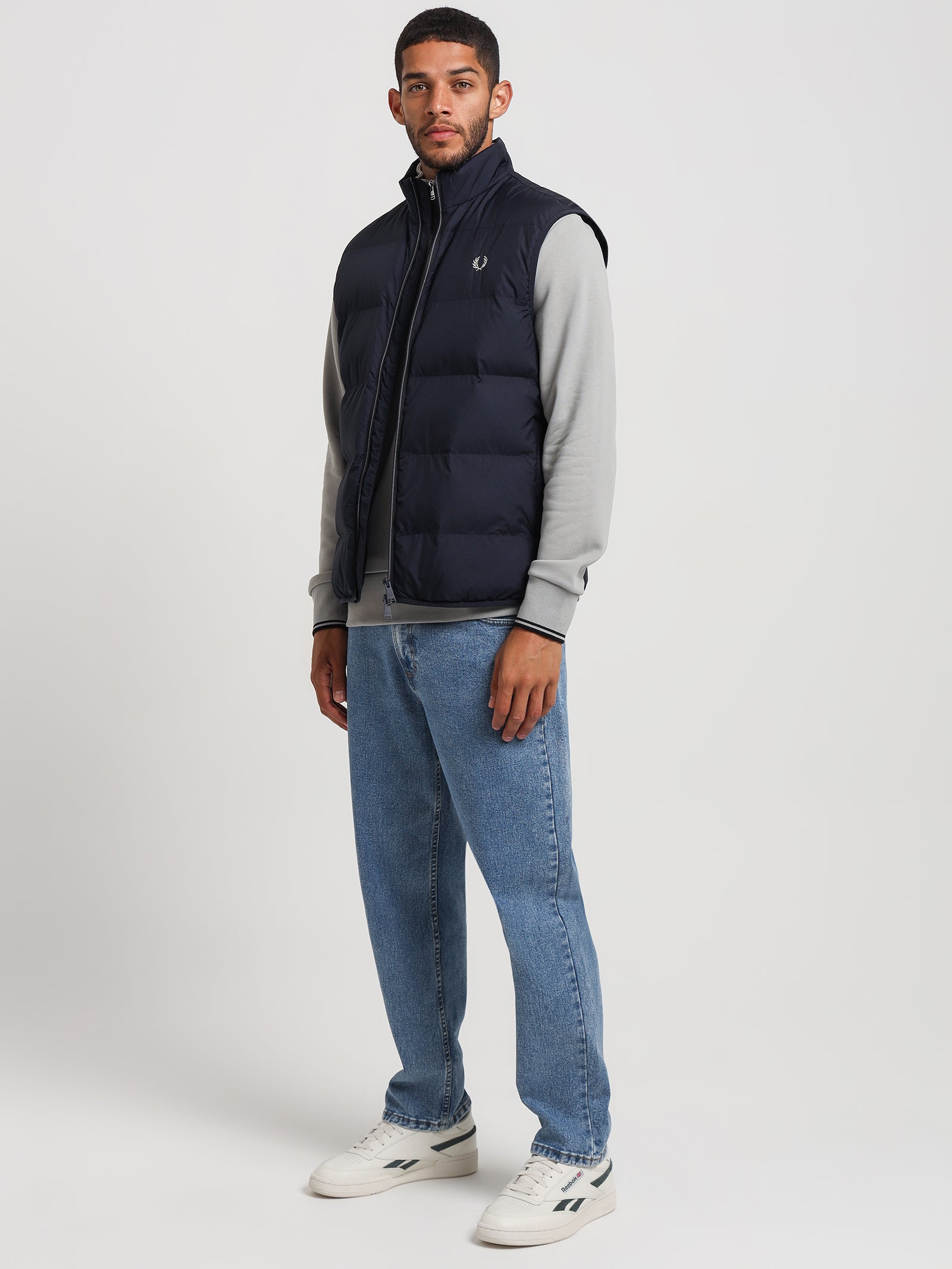 Insulated Puffer Gilet in Navy