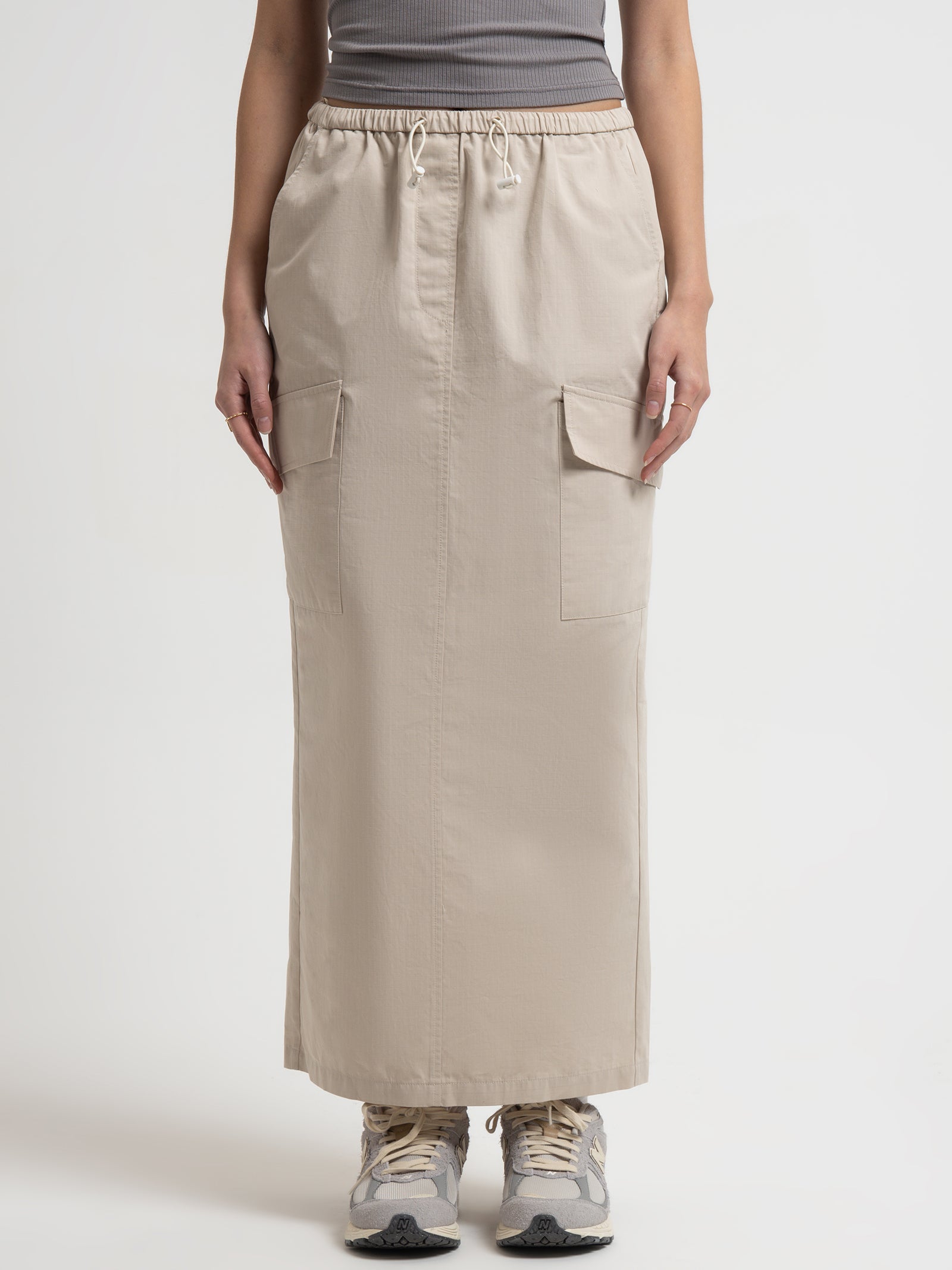 Esme Cargo Skirt in Beige