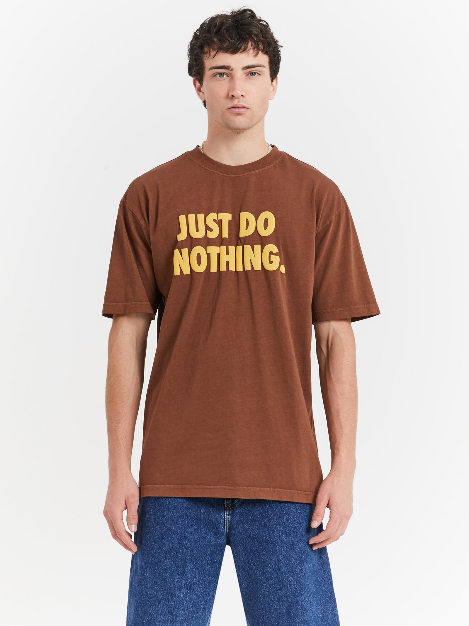 Just Do Nothing T-Shirt in Acorn