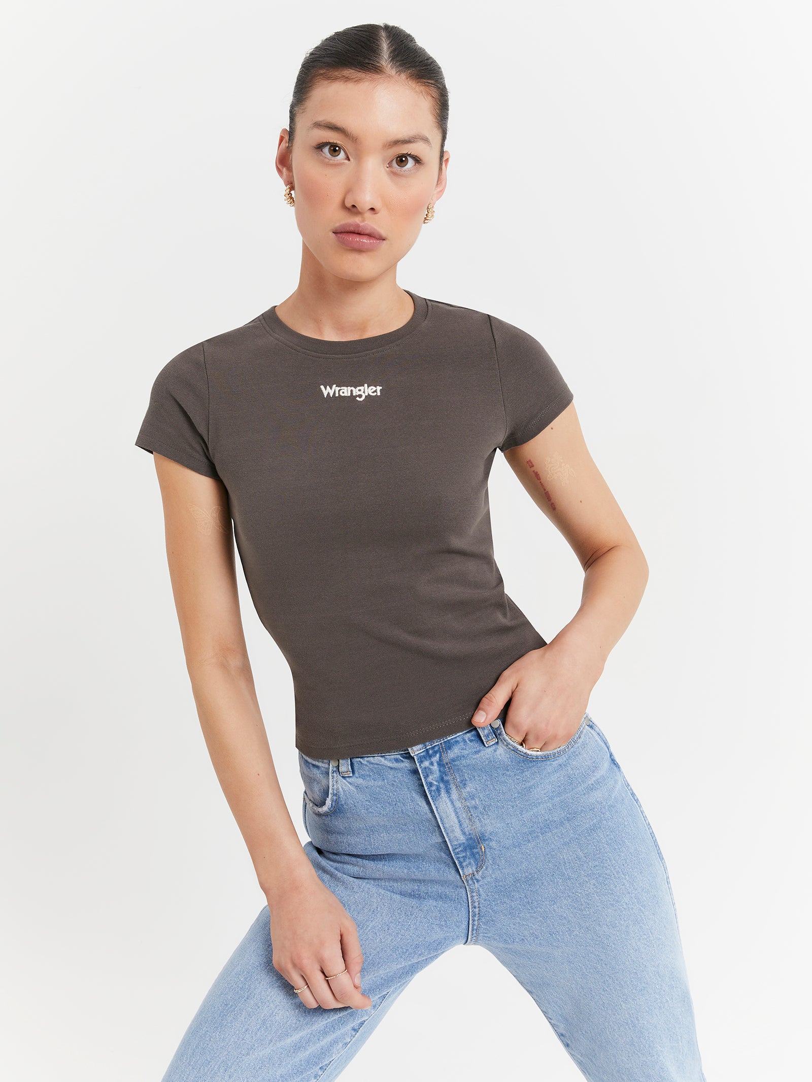 Staple Rib T-Shirt in Slate