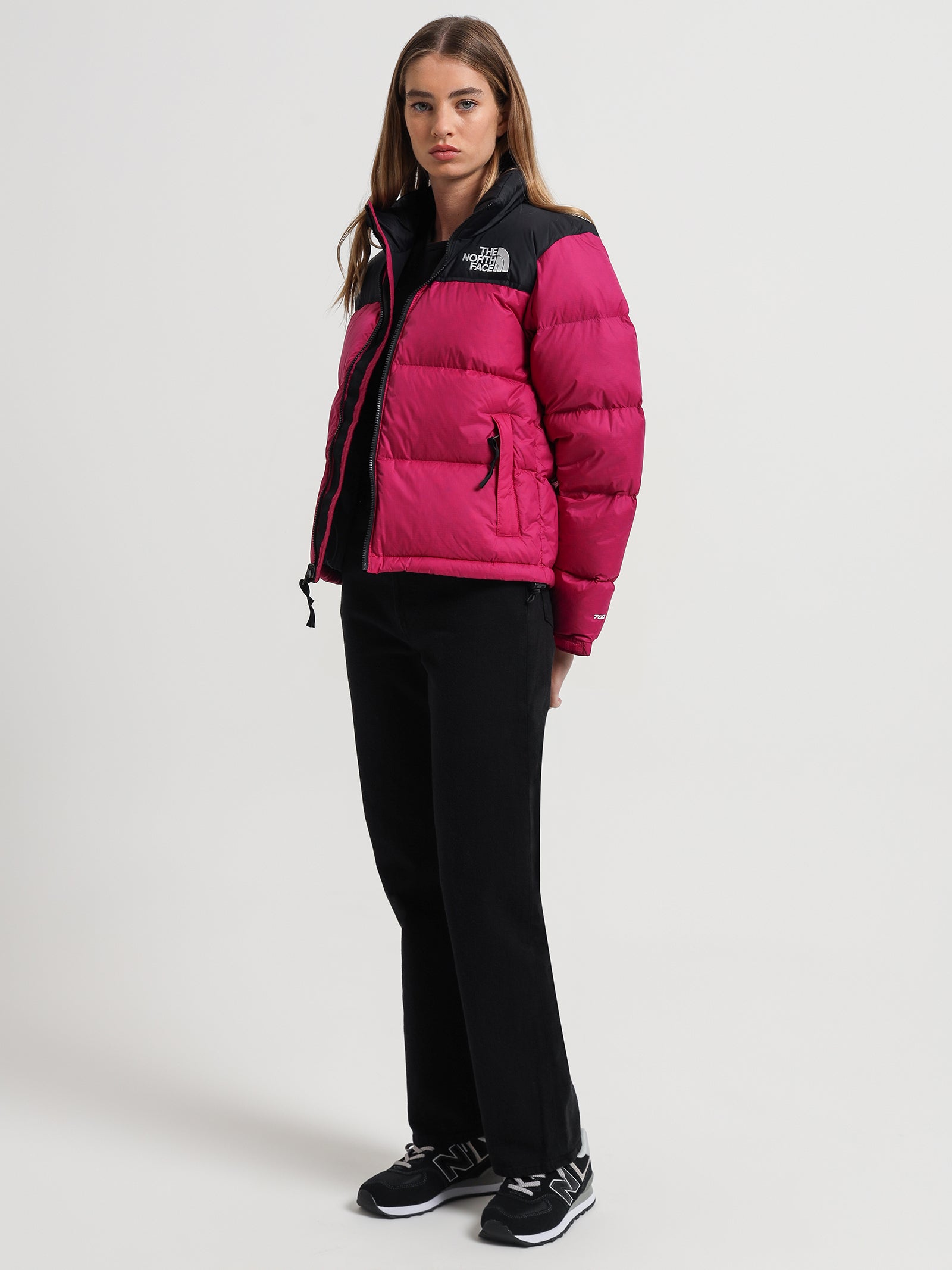 96 Retro Nuptse Puffer Jacket in Fuschia Pink