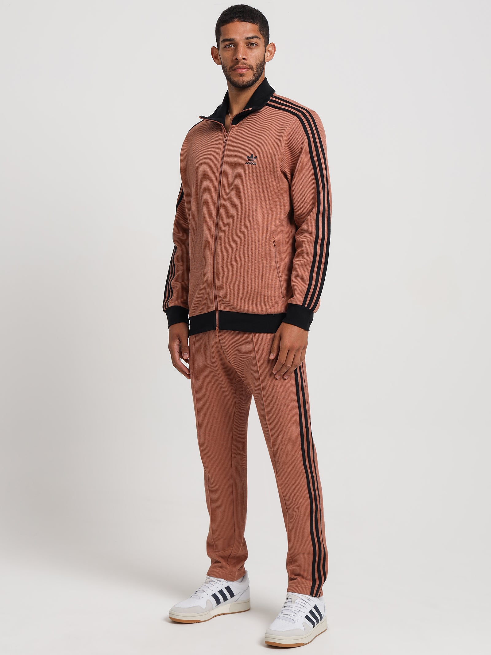 Adicolor Classics Waffle Beckenbauer Track Jacket in Clay Strata