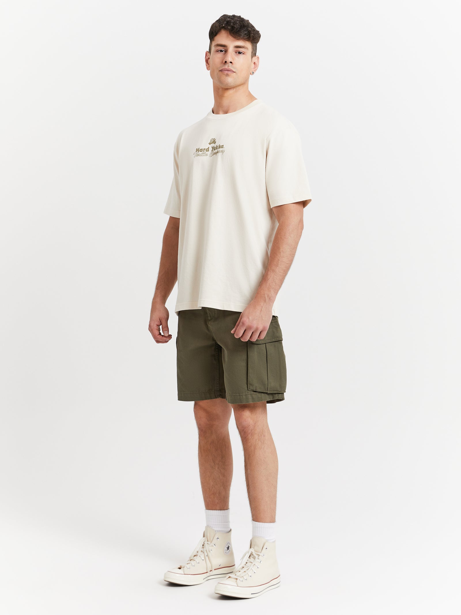 Hard Yakka X Thrills Pact Oversized T-Shirt in Unbleached