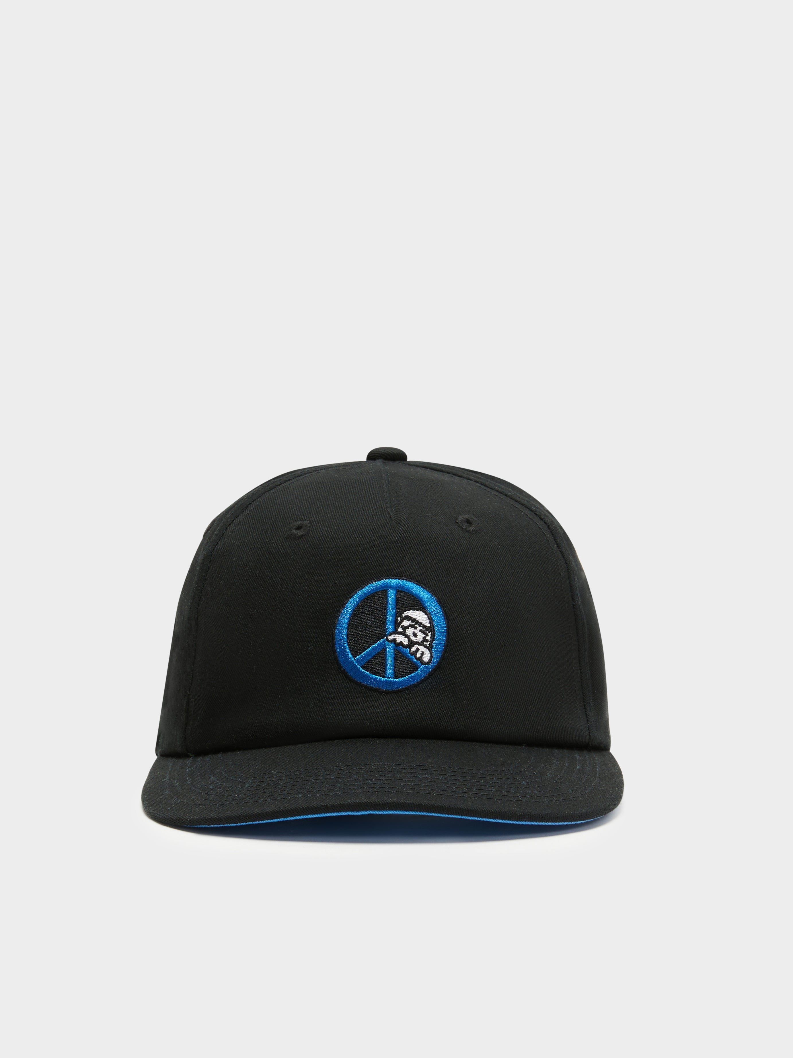 Alone At Peace 5 Panel Hat in Black