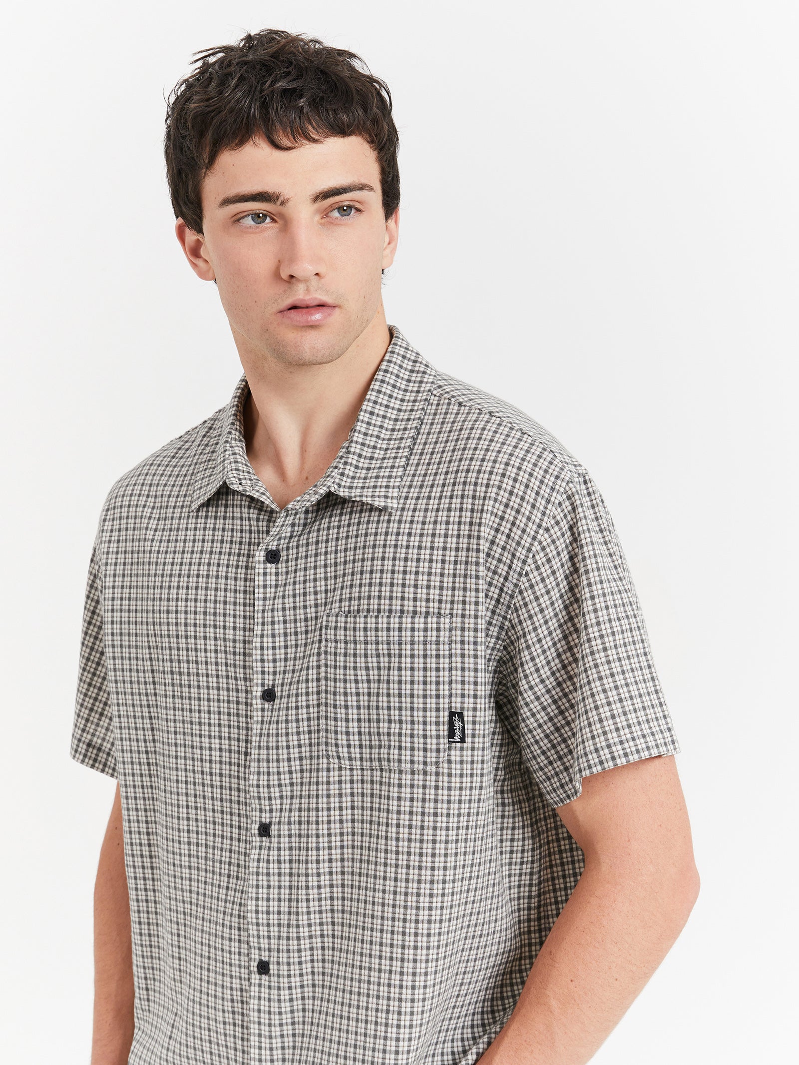 Kemp Check Shirt in Slate Blue