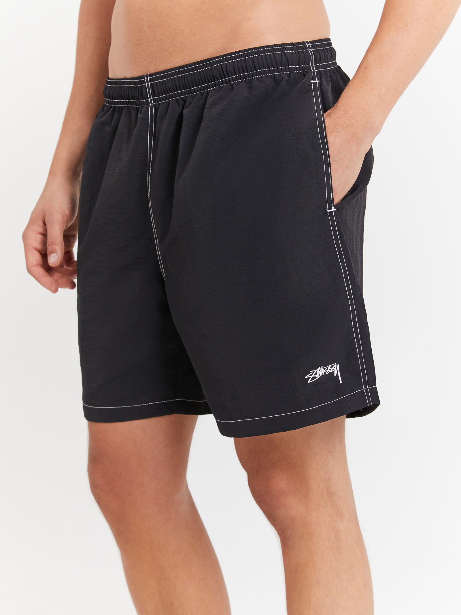 Contrast Sm Stock Watershorts in Black