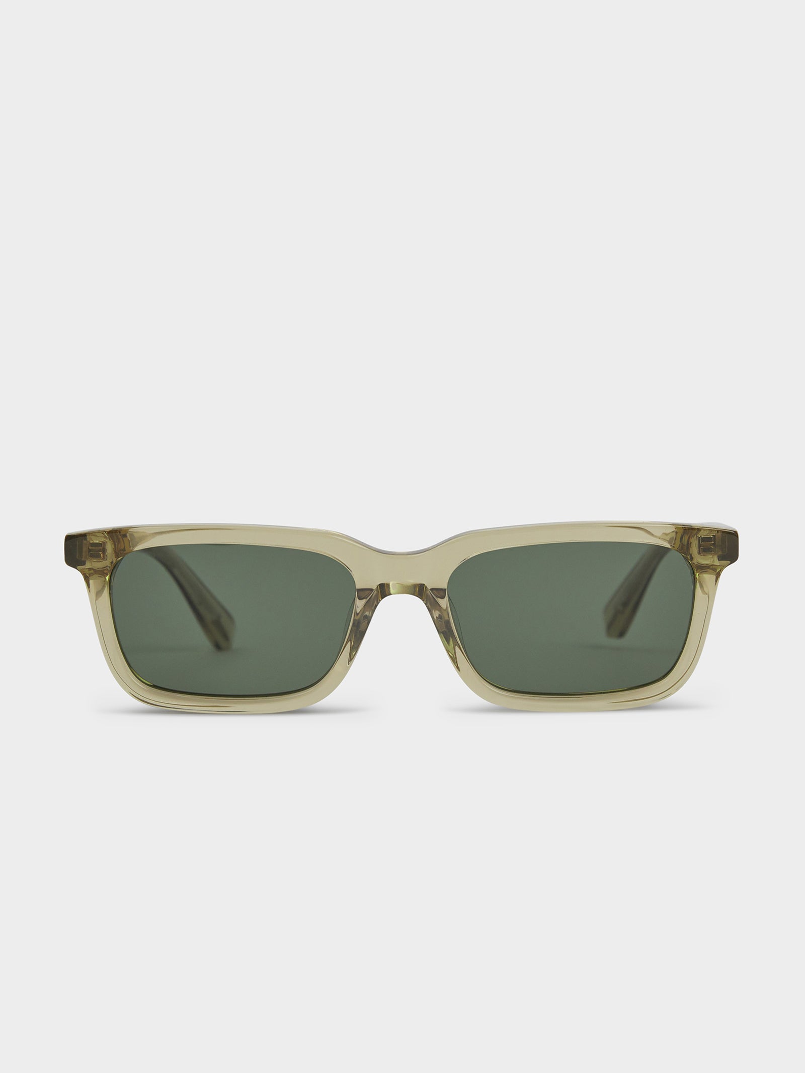 CBM Polished Sunglasses in Ochre & Dark Green