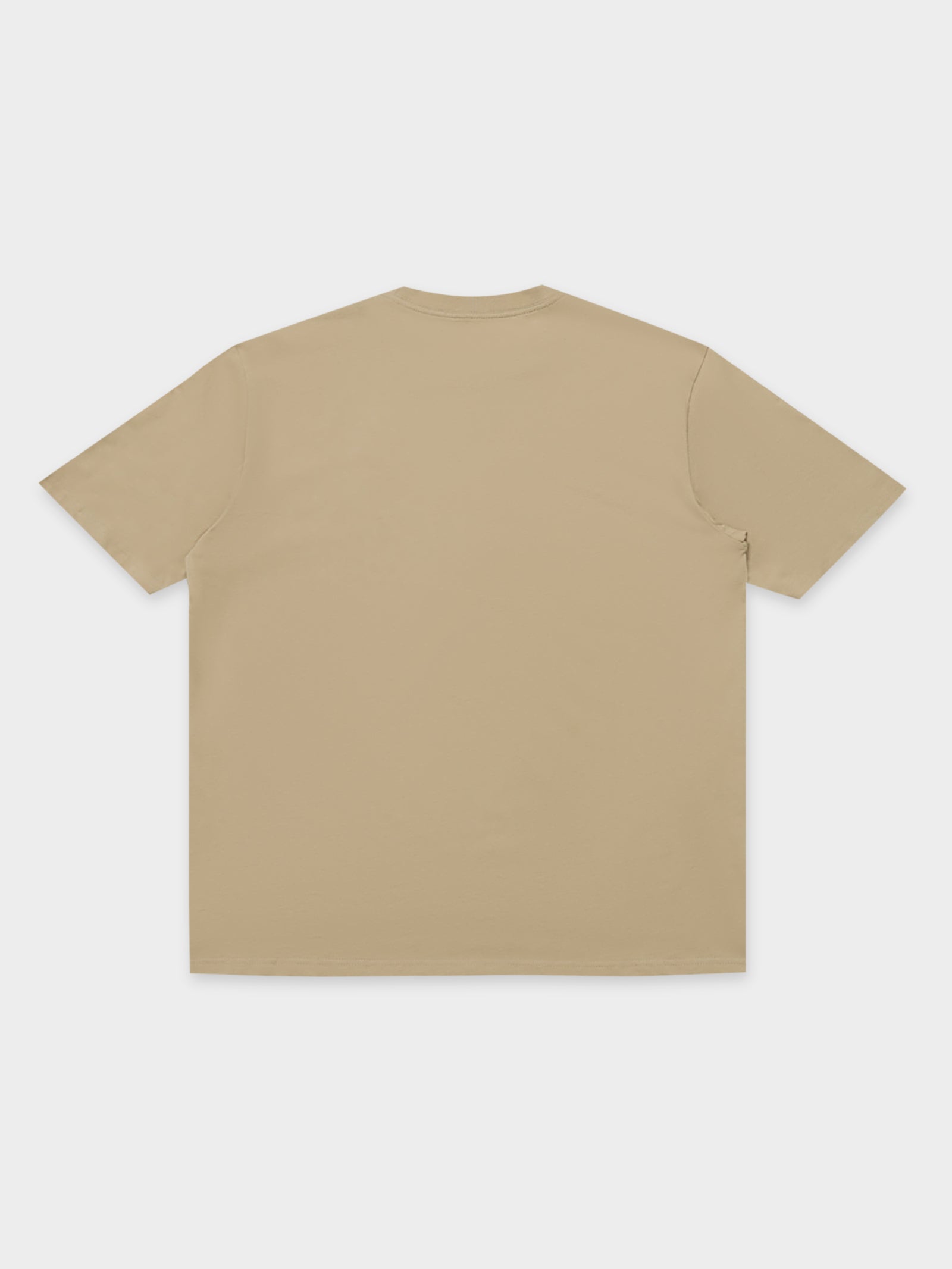 Short Sleeve Script Emboirdery T-Shirt in Wall Cypress Tan