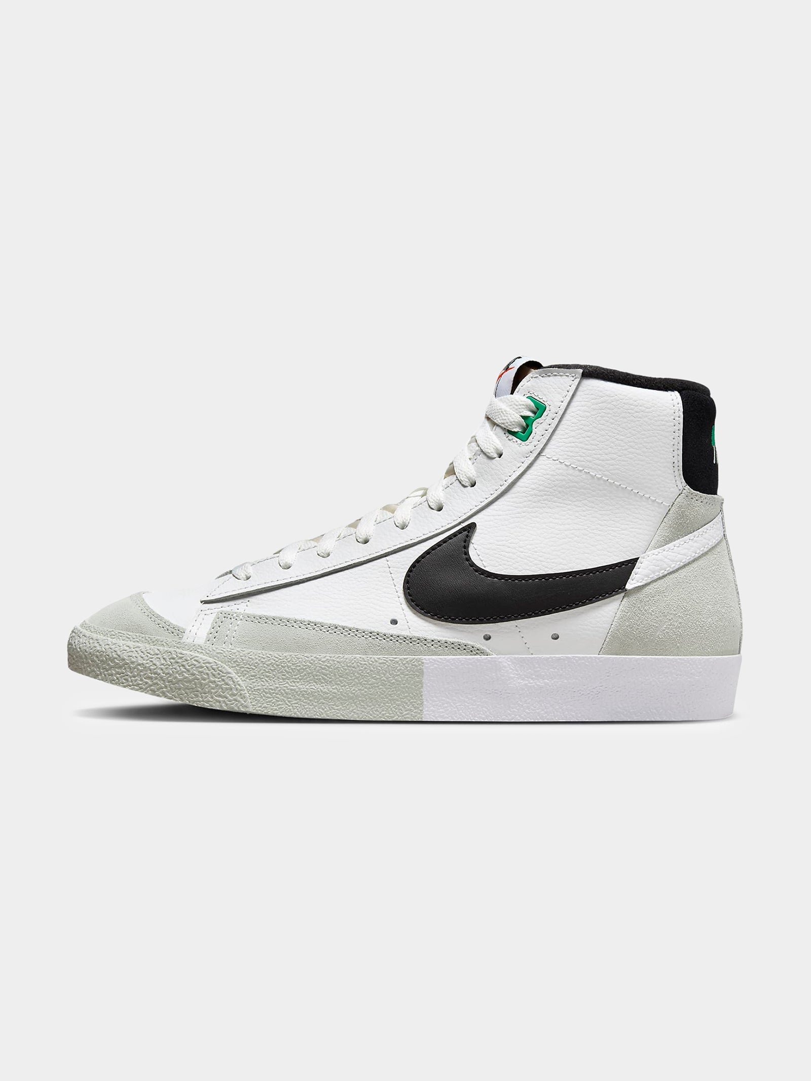 Mens Blazer Mid 77' Split Sneakers in White & Black