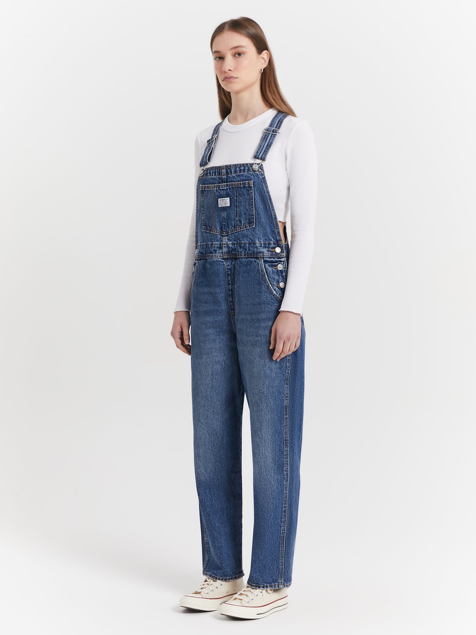 Vintage Overalls in Blue Denim