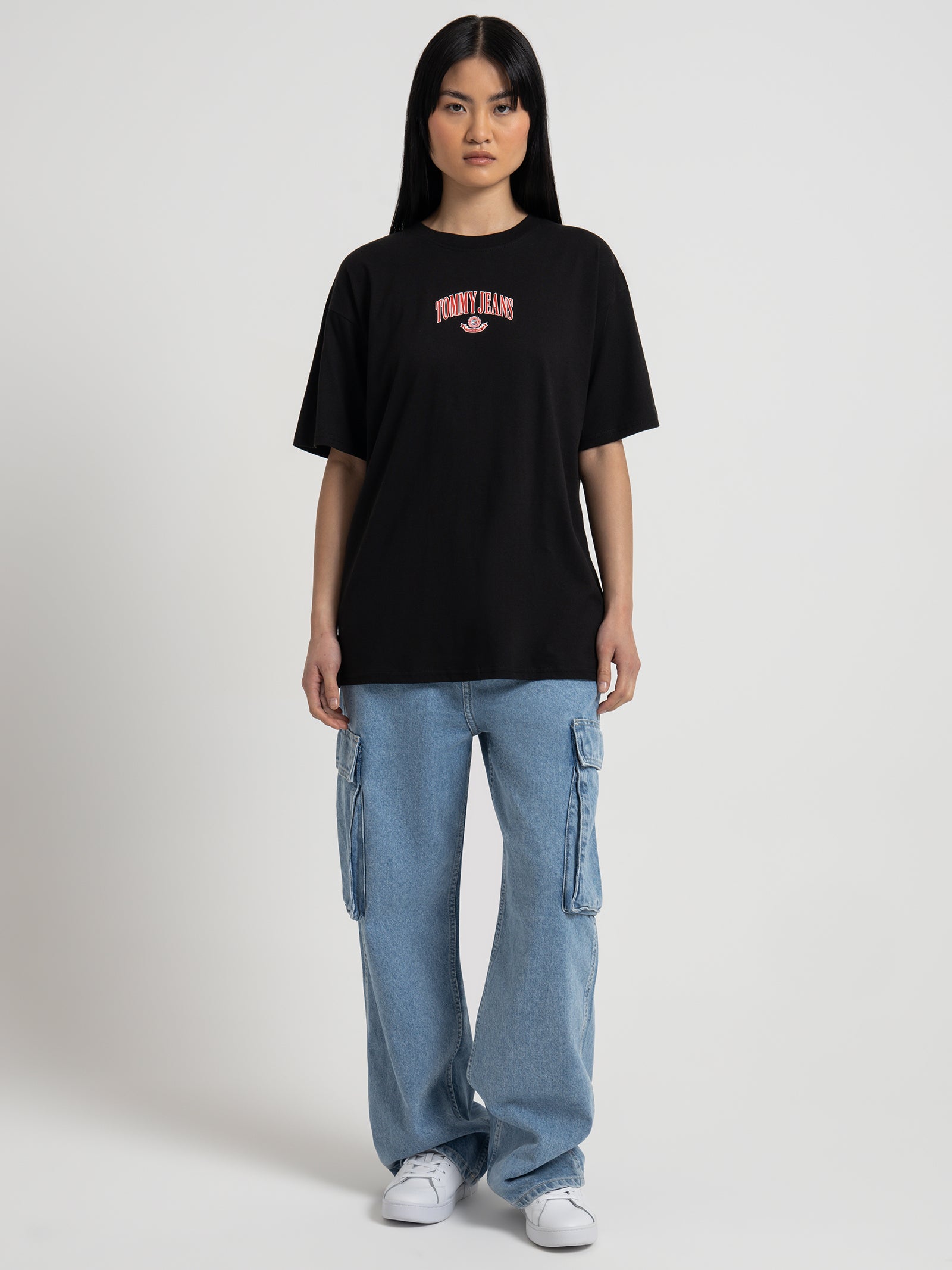 Logo Oversized Fit T-Shirt in Black