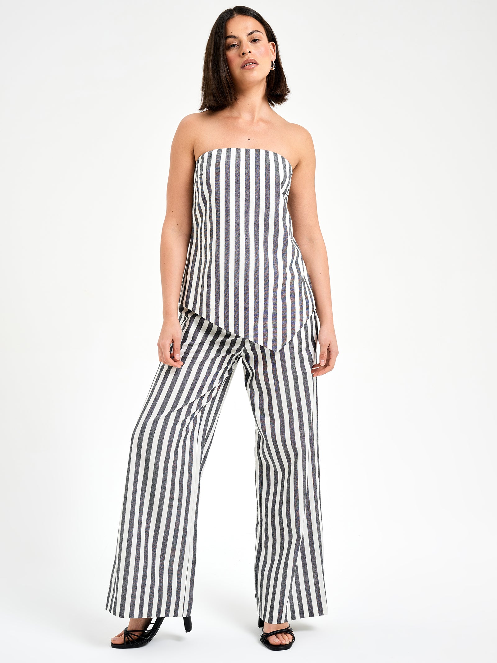 Felicity Asymmetrical Top in Hamptons Stripe